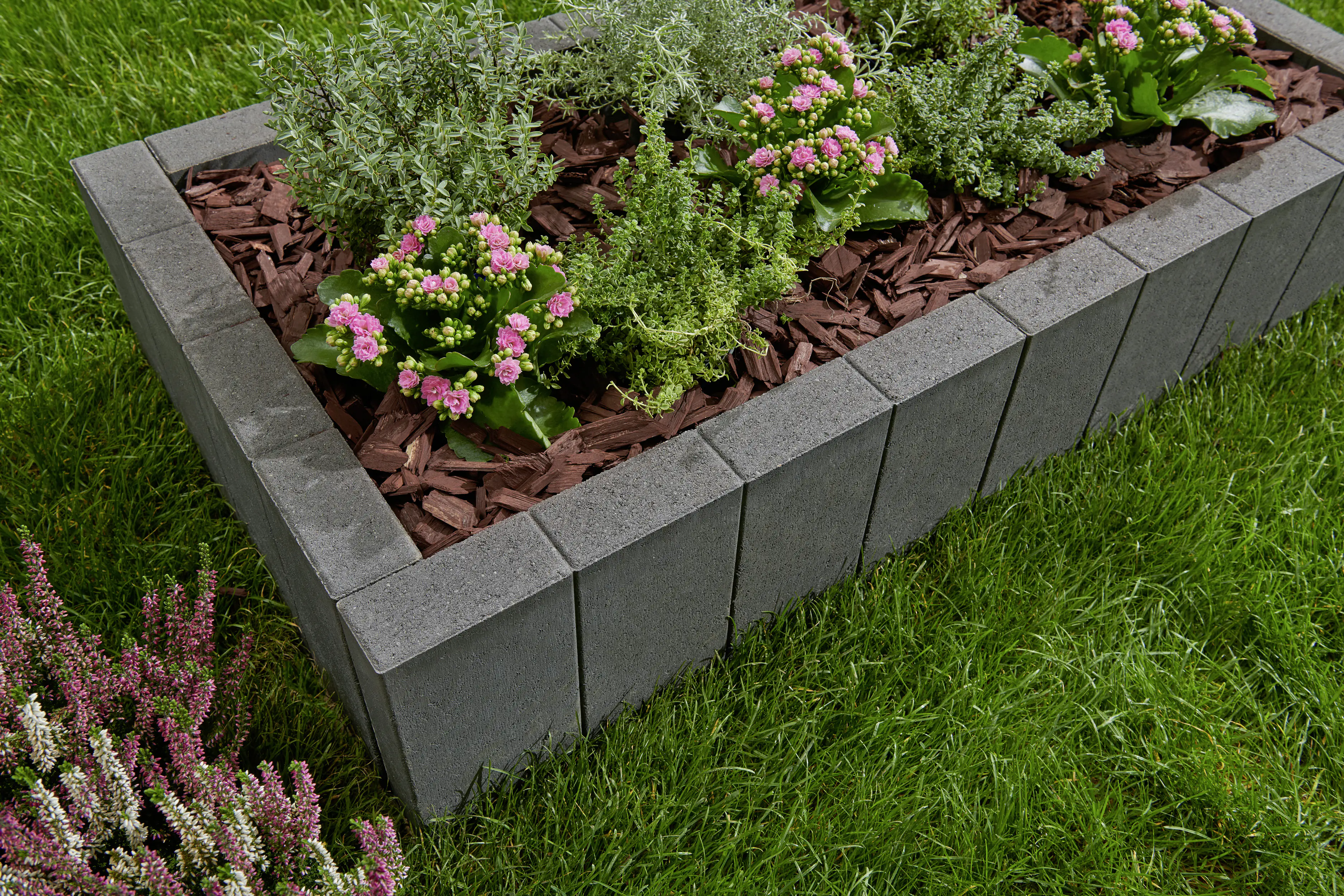 Kann Palisade Rechteck 50 x 25 x 6 cm anthrazit Kann Palisade Rechteck 50 x 25 x 6 cm anthrazit