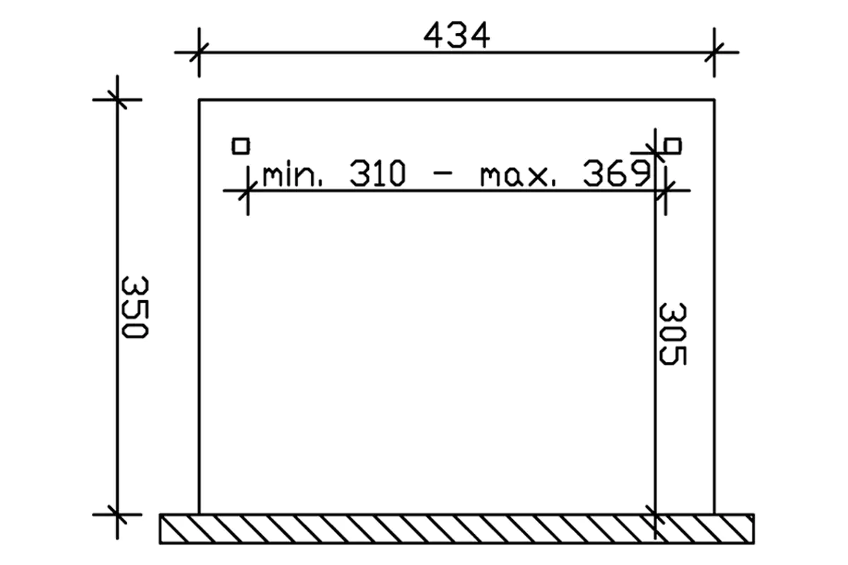 SKAN HOLZ Terrassenüberdachung Ancona 434 x 350 cm, Leimholz, natur