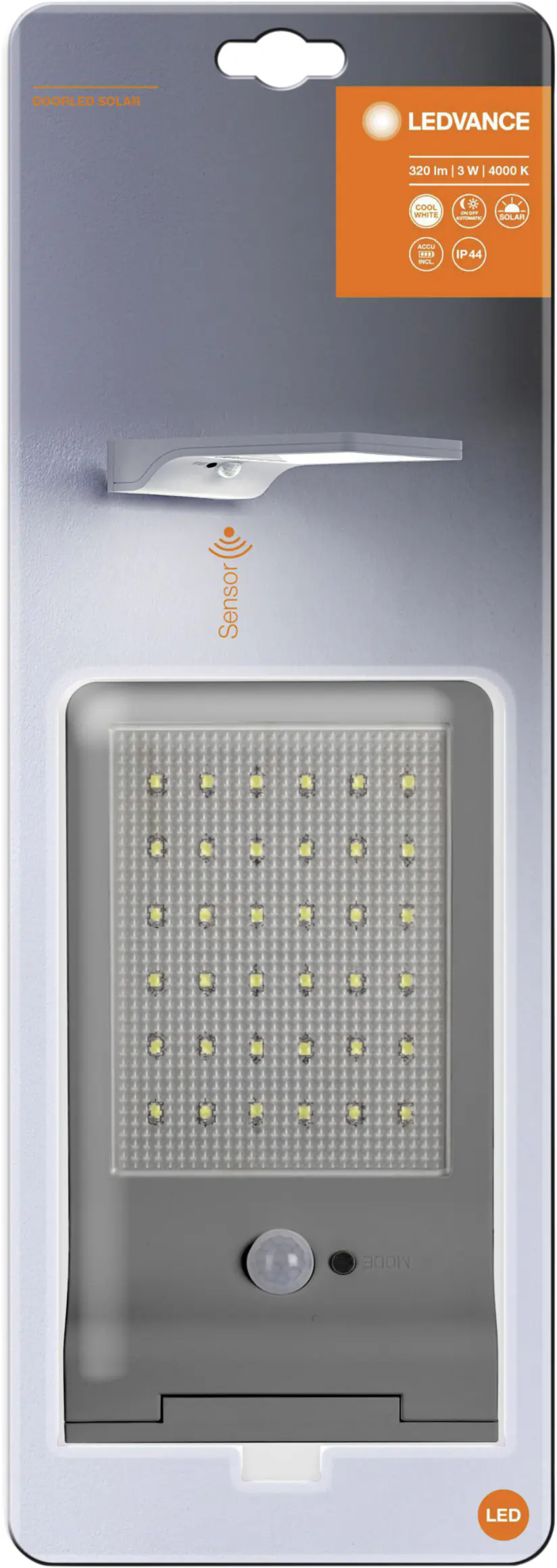 Ledvance LED Solarleuchte Door silber