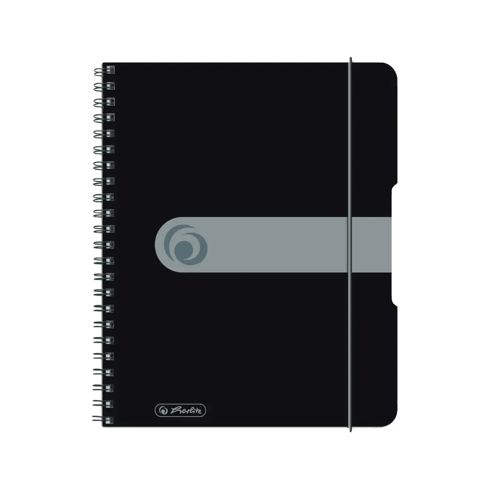 herlitz Spiralblock to go A5 80 Blatt Motiv schwarz Sonderlineatur kariert