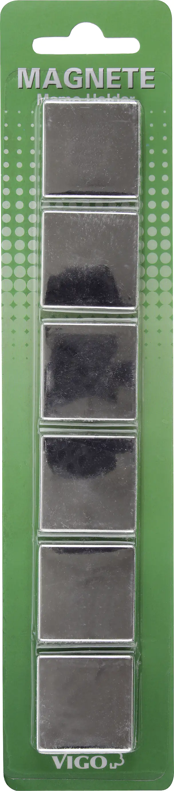 Vigo Magnete für Magnettafeln 6er Pack, chrom, quadratisch