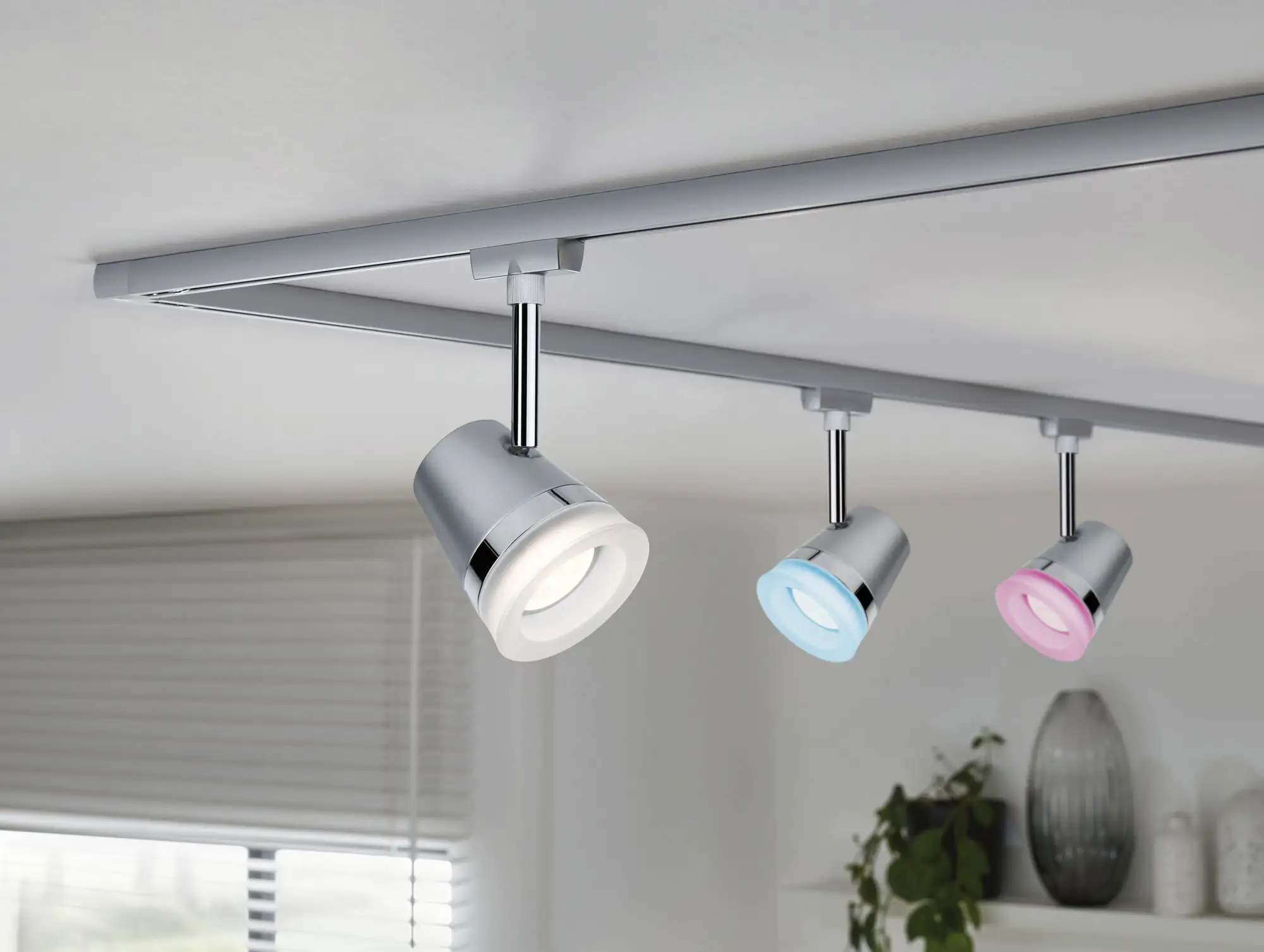 4000870955253_2837993 Paulmann URail Zigbee Schienenspot Cone chrom-matt 18 cm RGBW GU10