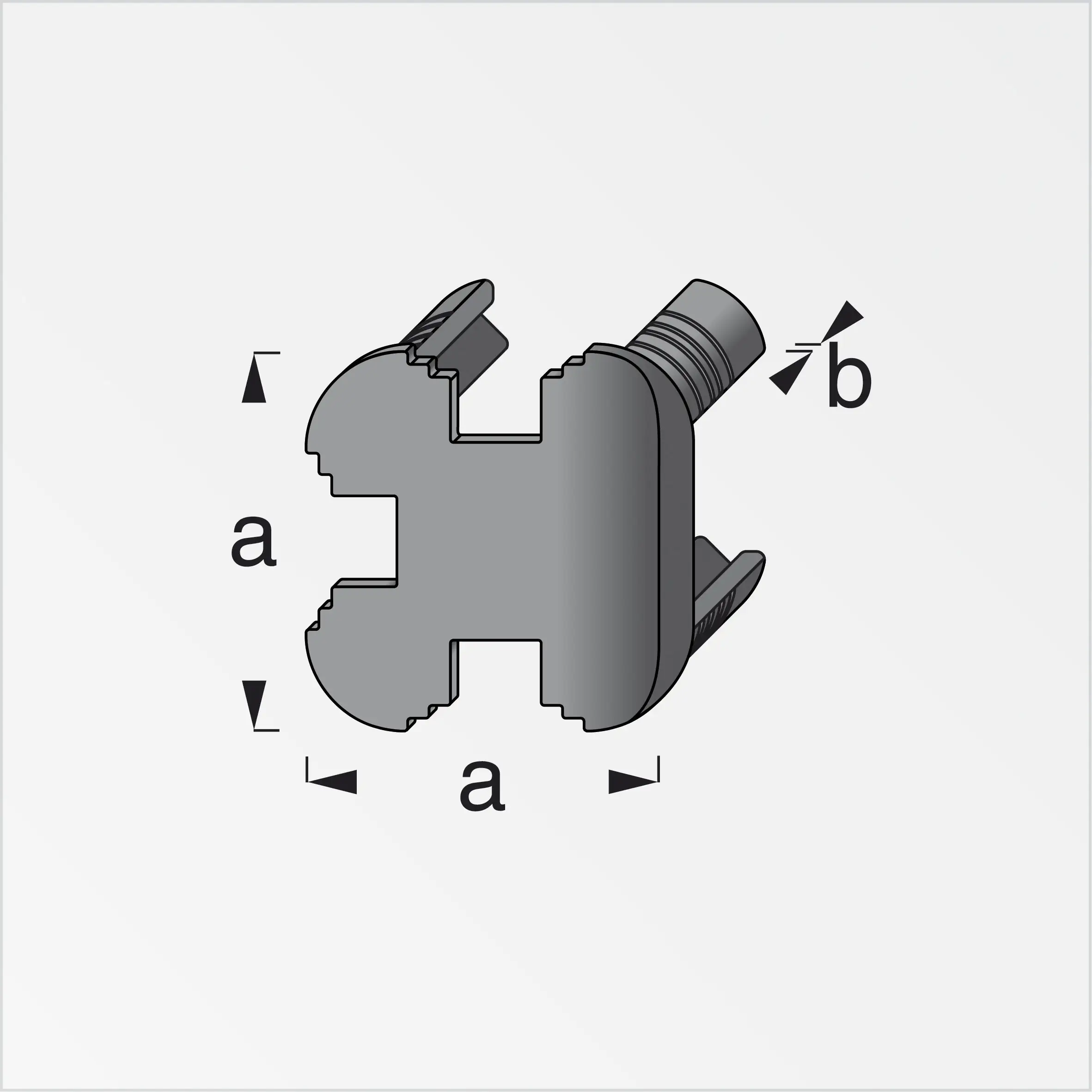 coaxis®-Verbindungskappe für Säulen-Profil, 35.5 x 9.5 mm (Kunststoff)