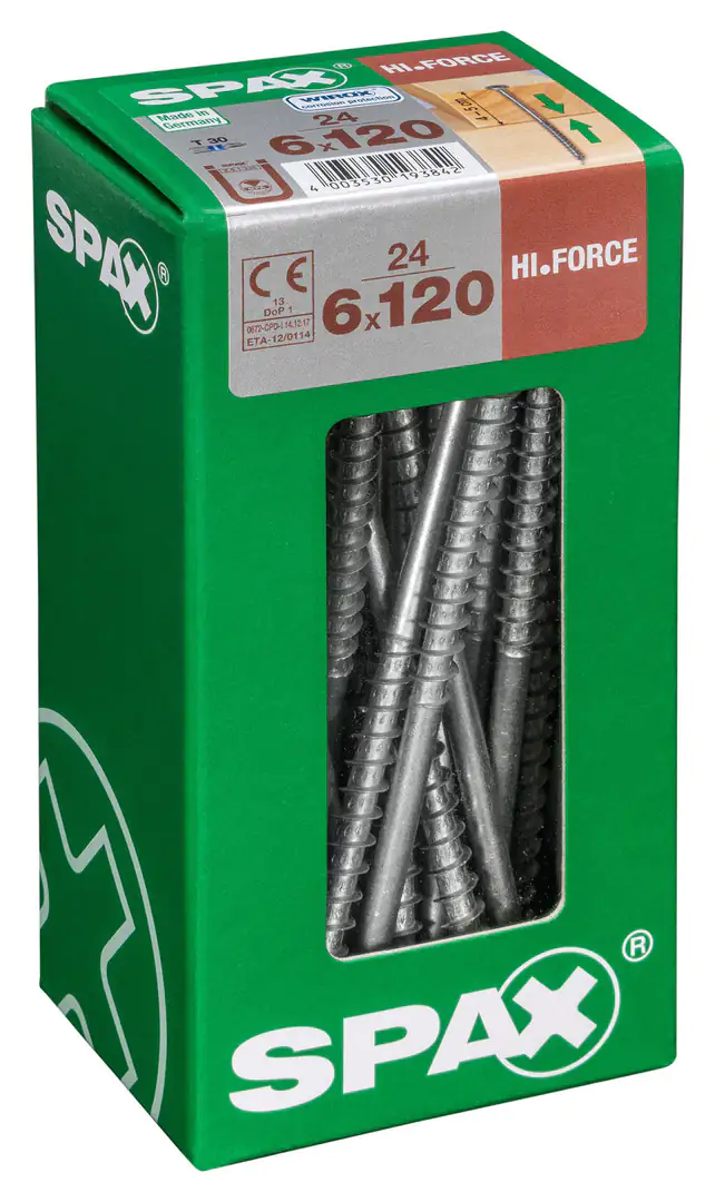 Spax Holzbauschrauben 6.0 x 120 mm TX 30 Tellerkopf - 24 Stk.