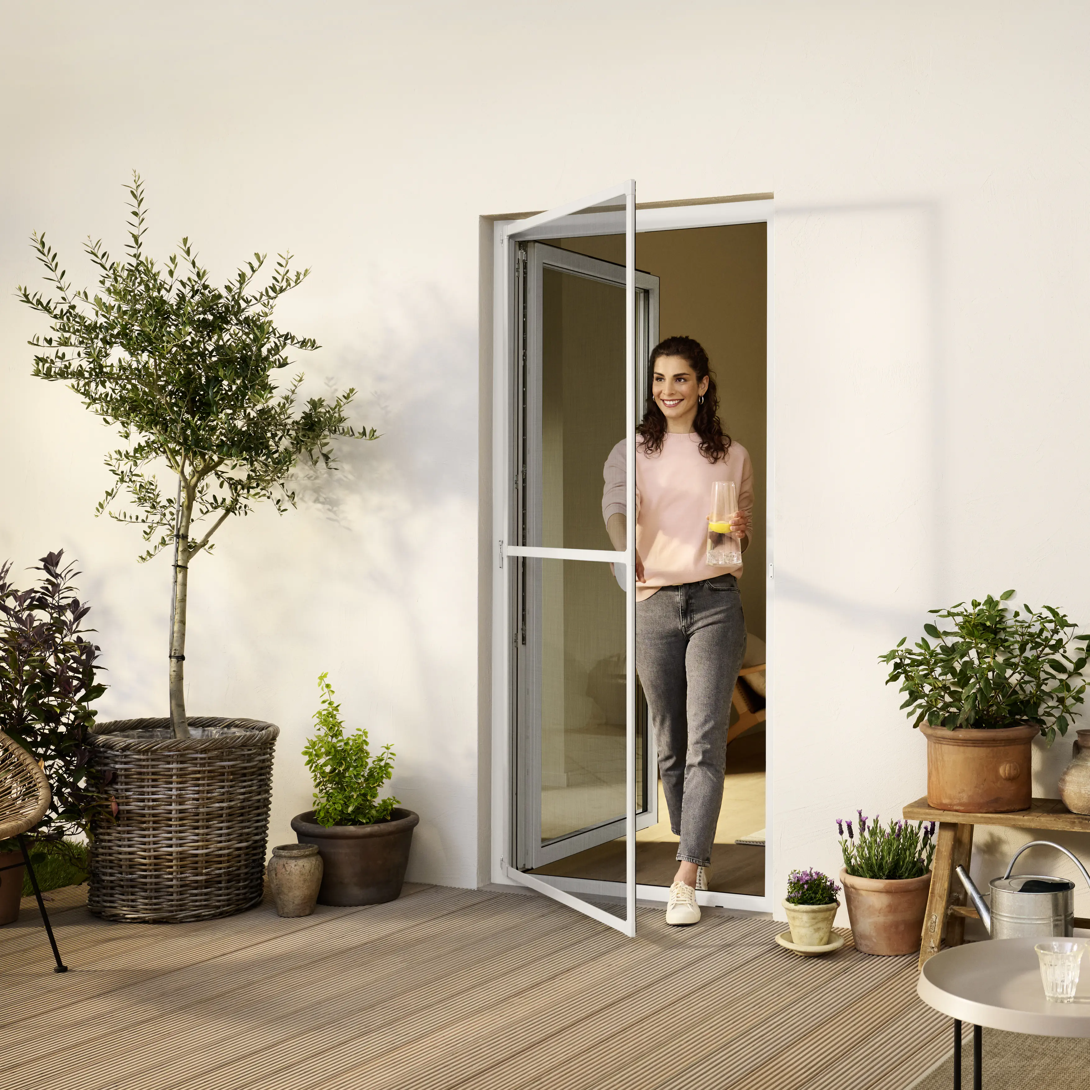 tesa Fliegengitter-Tür Comfort im Alurahmen 120 x 240 cm weiß