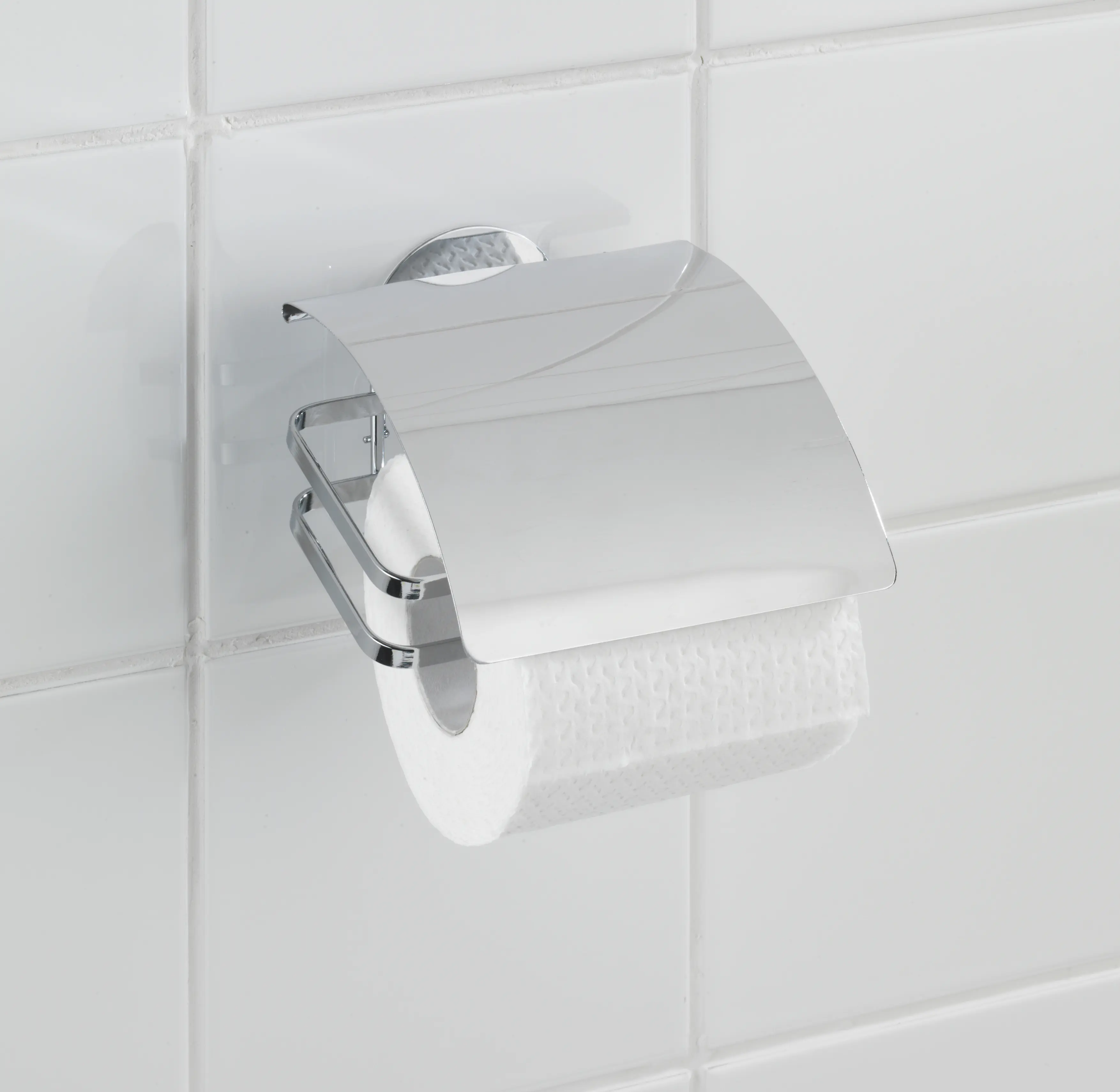 Wenko Toilettenpapierhalter Edelstahl Turbo-Loc Cover