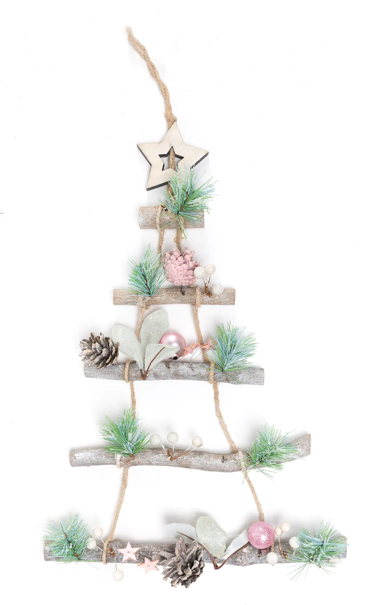 TrendLine Weihnachtsaufhänger Weihnachtsbaum 48 x 34 cm rosa