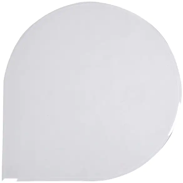 FireFix Bodenplatte Glas 110 x 110 cm Tropfenform Funkenschutzplatte