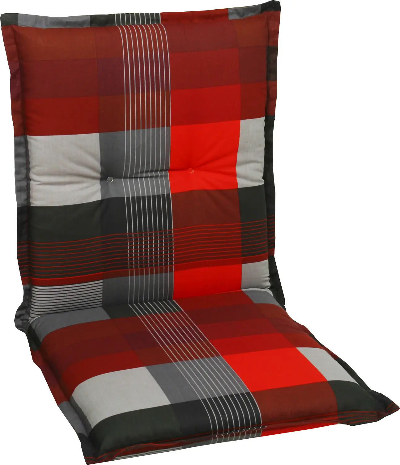 GO-DE Niederlehner-Auflage 100 x 50 x 8 cm, rot kariert