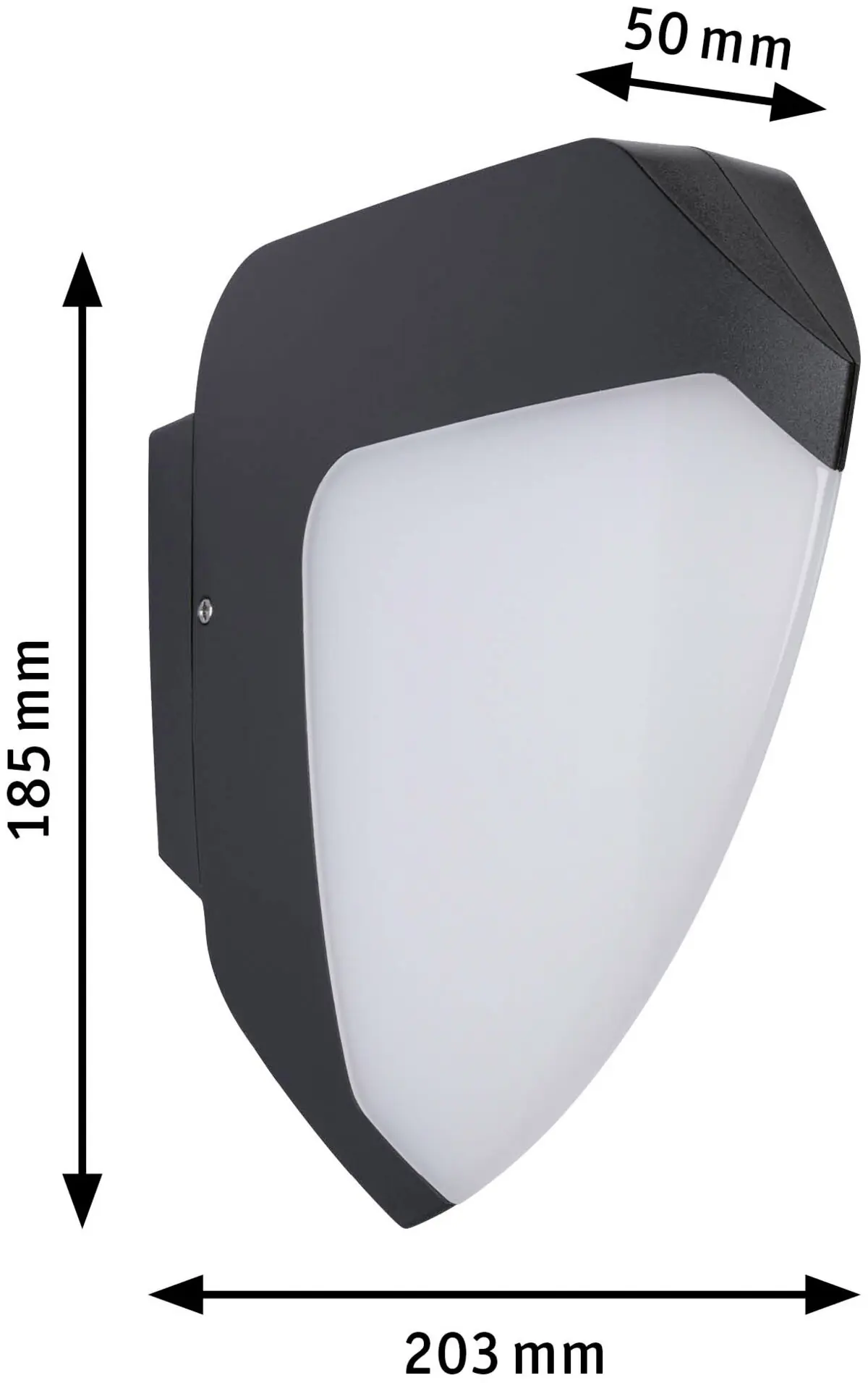 Paulmann LED Außenleuchte Ikosea insect friendly anthrazit 18,5 x 5cm Smart