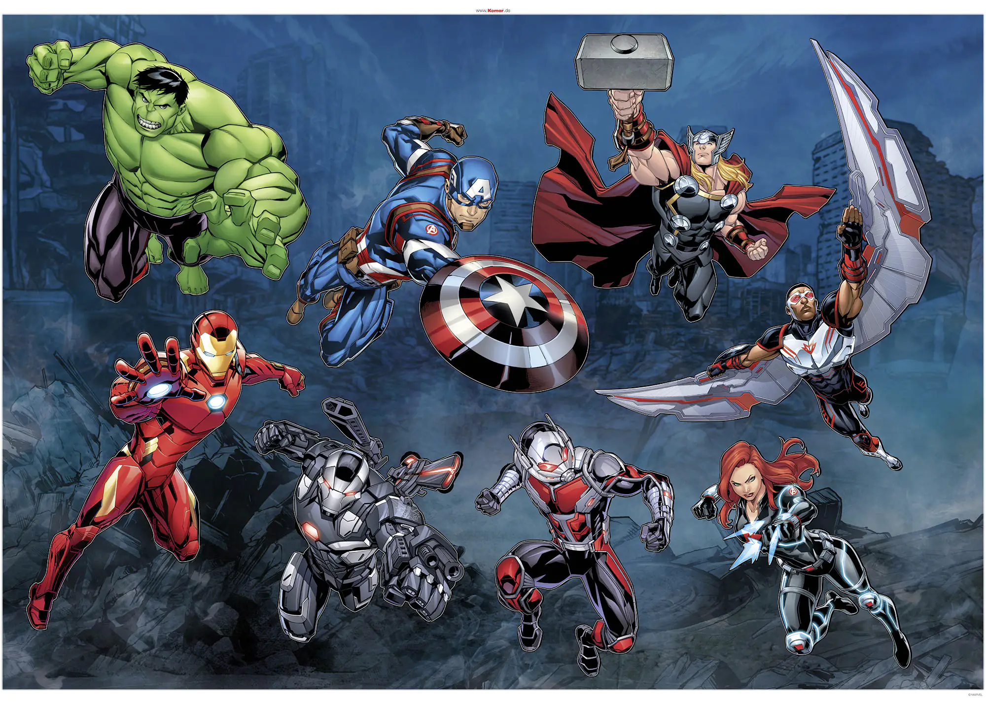 Komar Dekosticker Avengers Action 100 x 70 cm Komar Dekosticker Avengers Action 100 x 70 cm