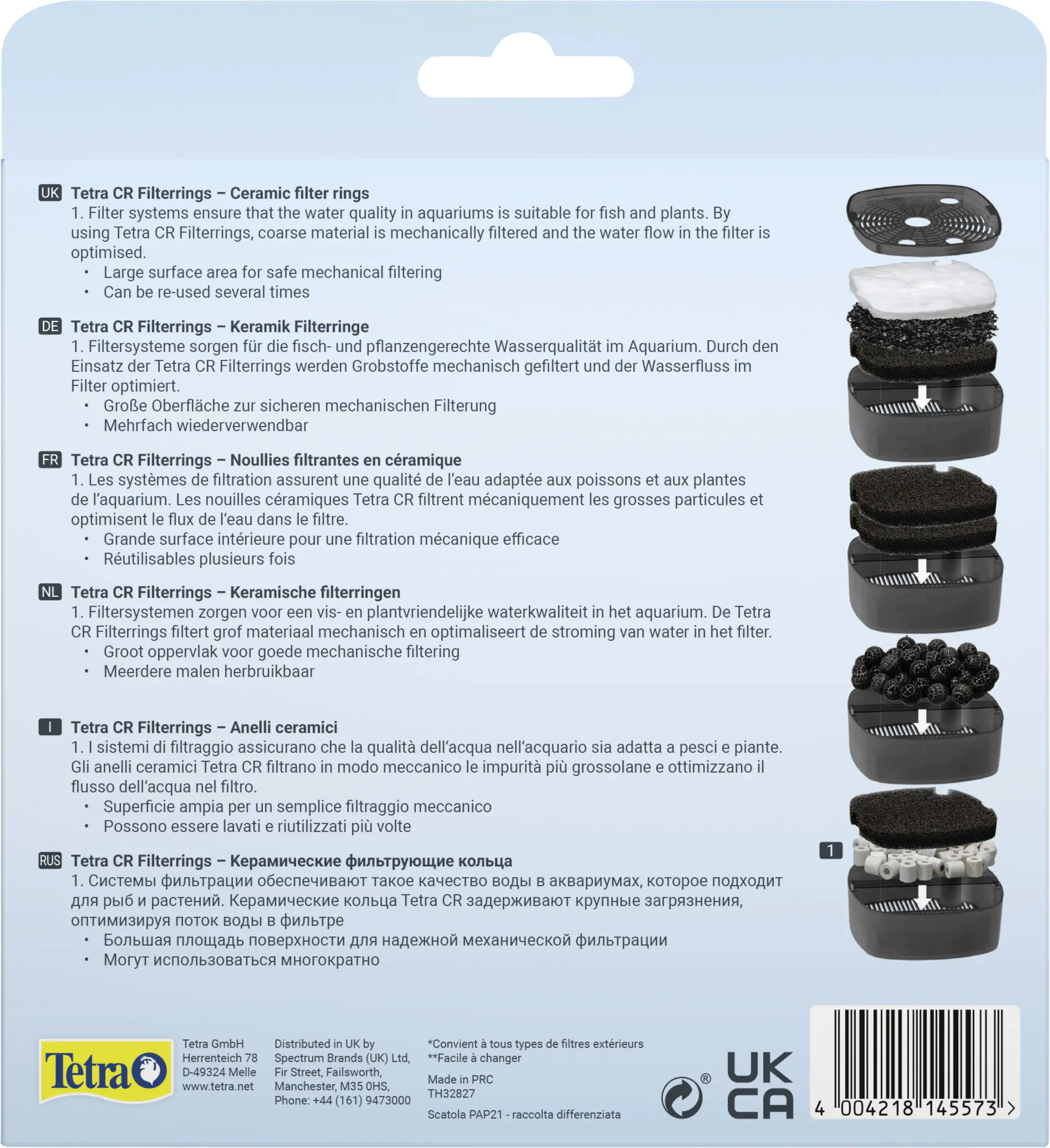 Tetra CR Keramik Filterringe 800 ml Tetra CR Keramik Filterringe 800 ml