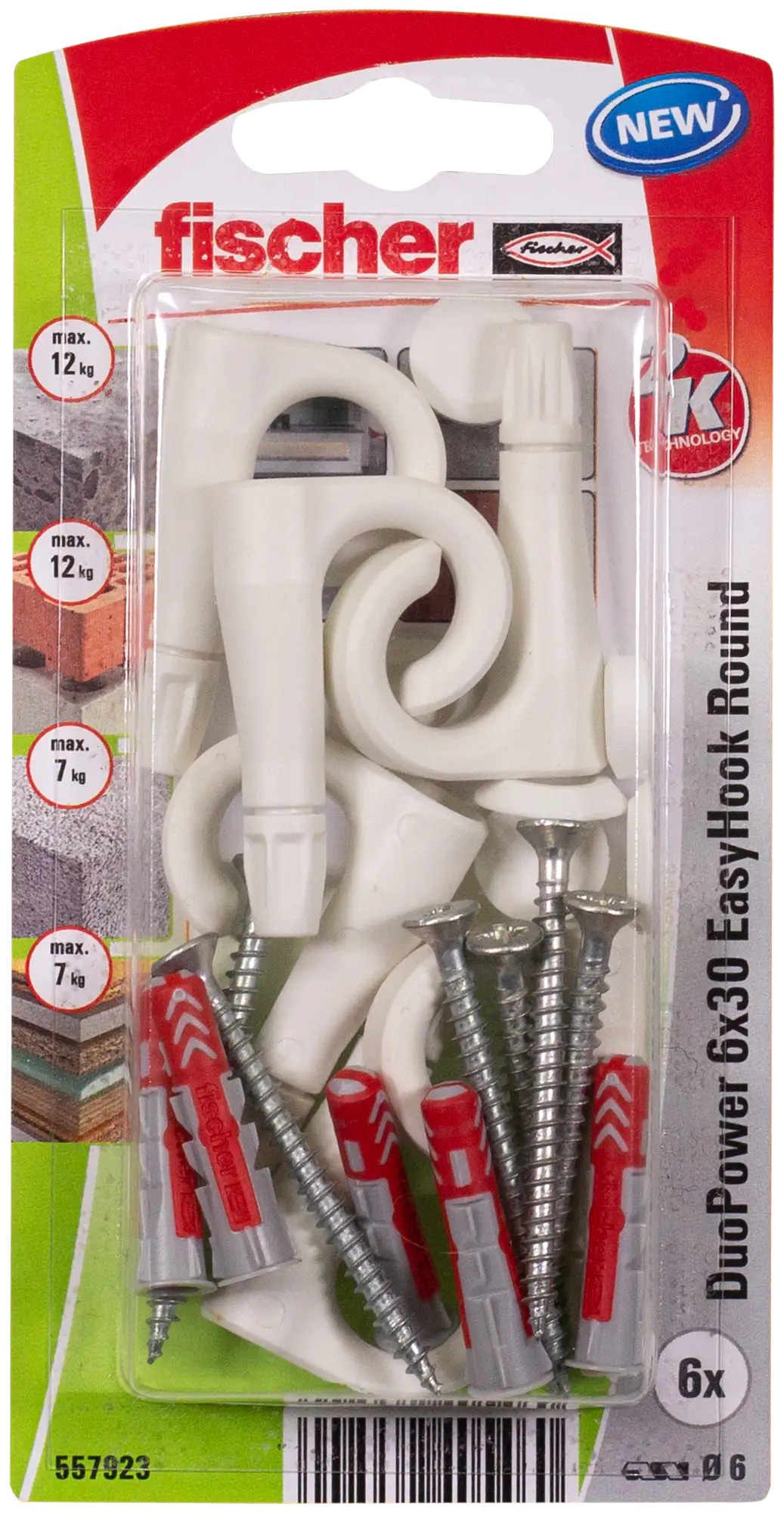 Fischer Dübel-Set Duopower 6.0 x 30 mm - 6 Stück