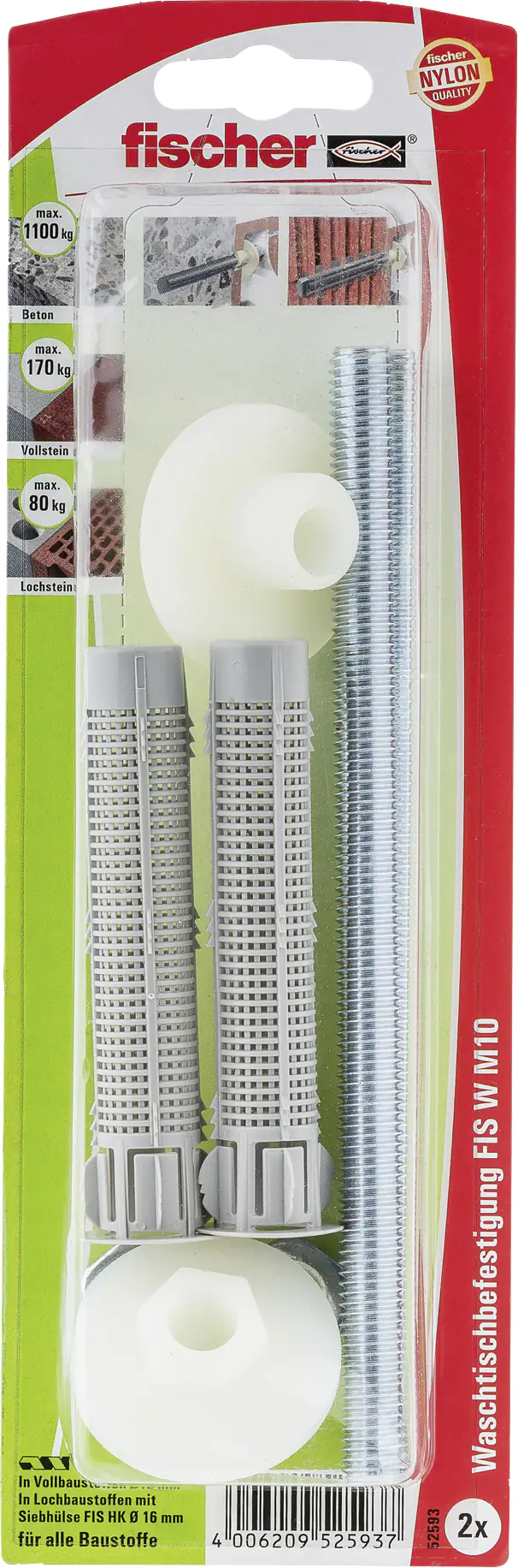 Fischer Waschtischbefestigung