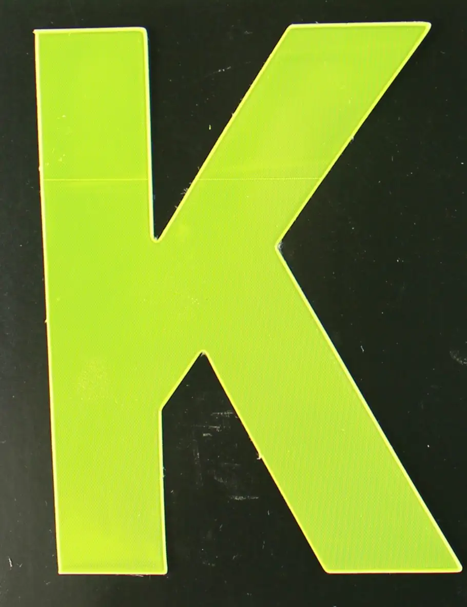 Conacord Reflektierender Klebebuchstabe K gelb "K"
