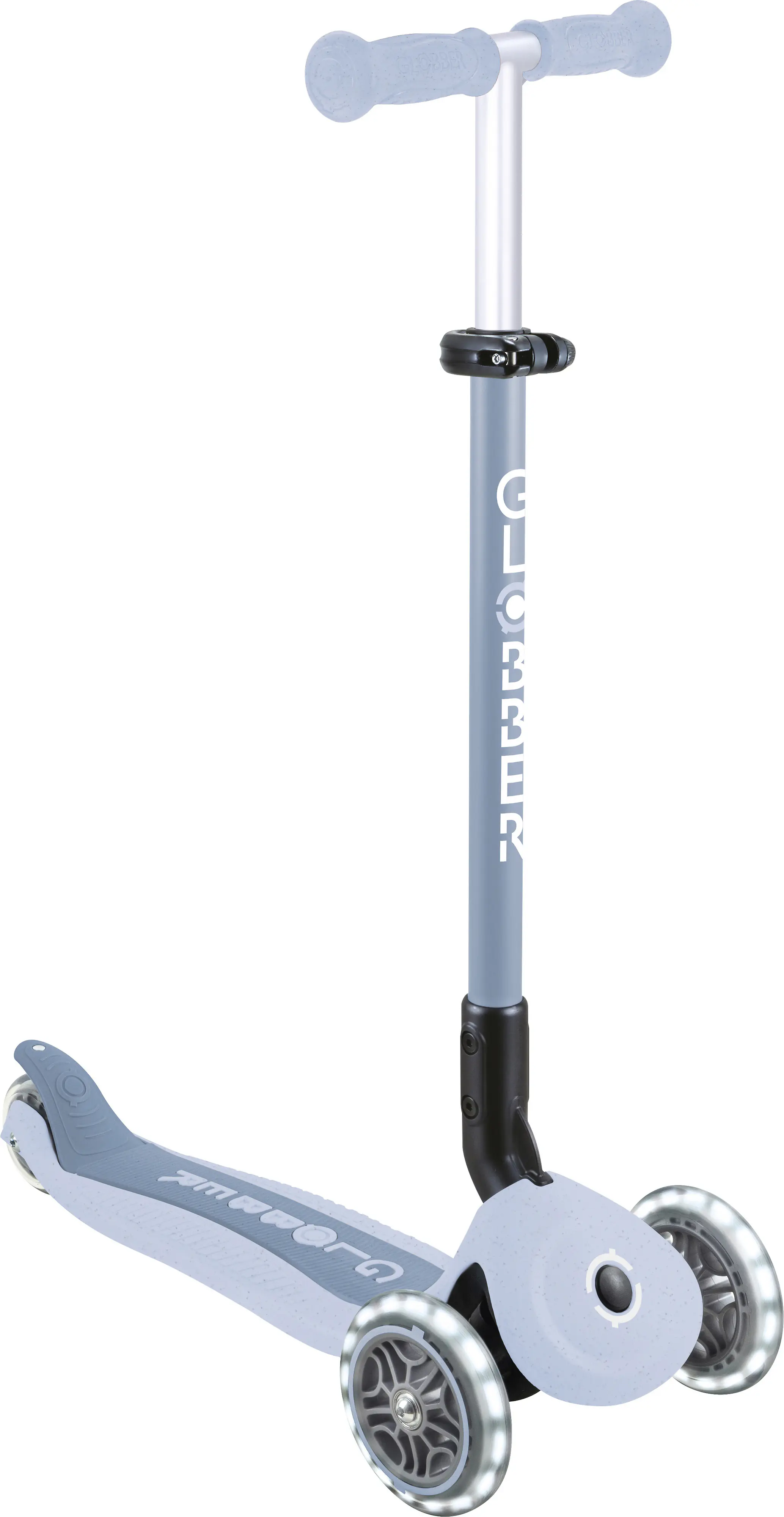 Globber 3-in-1 Fahrzeug Go-Up Active Lights Eco blaubeere mit Leuchtrollen