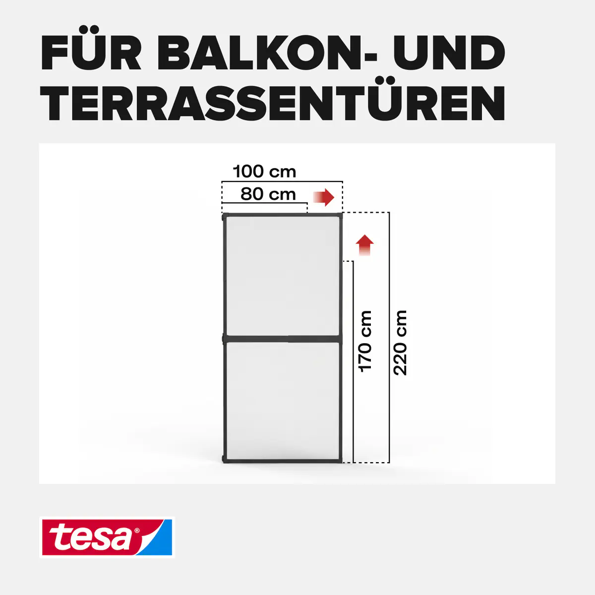 tesa Fliegenschutz-Tür FALT 100 x 220 cm anthrazit/anthrazit kürzbar