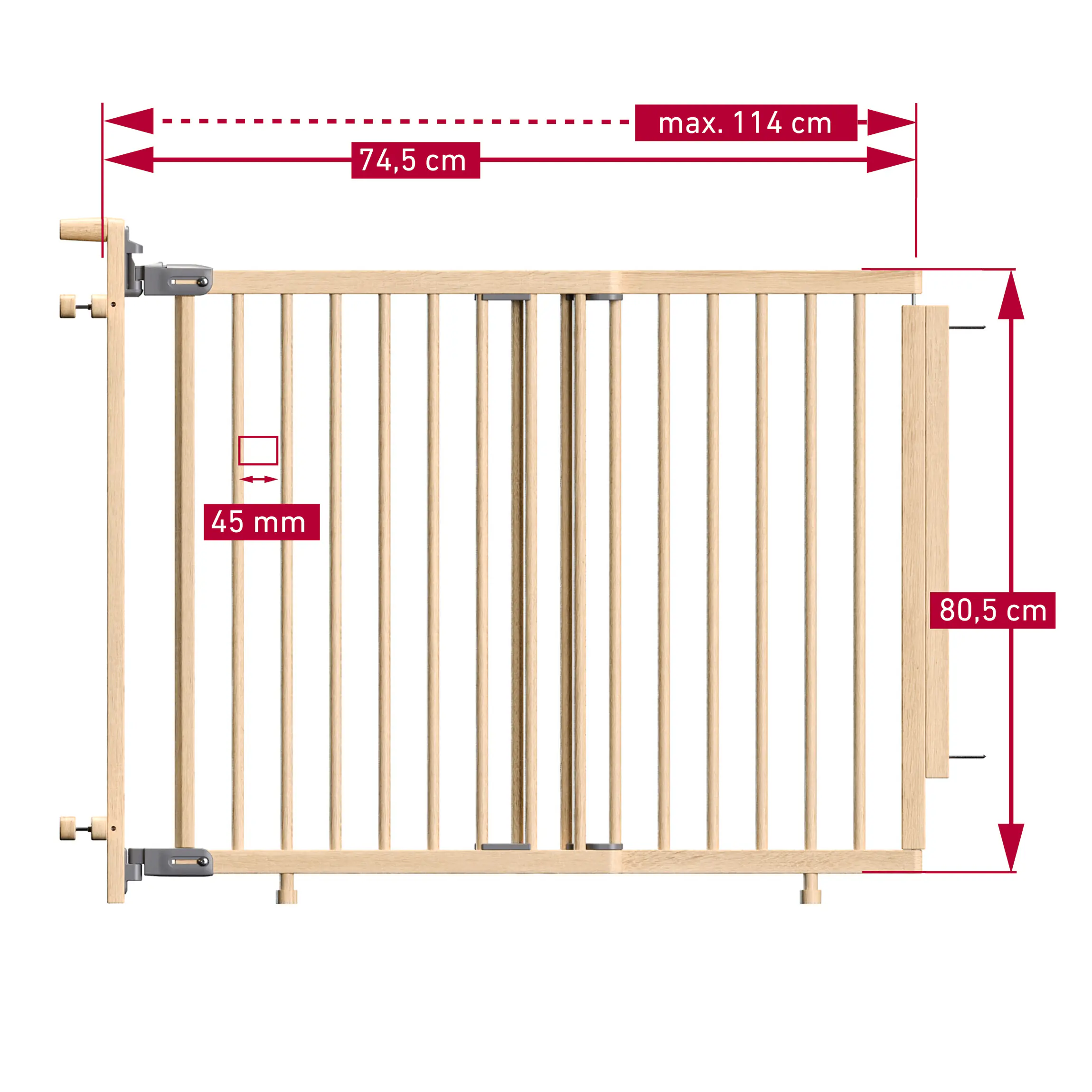 DOLLE Sicherheitsgitter Jonas einstellbar 74,5 bis 114 cm