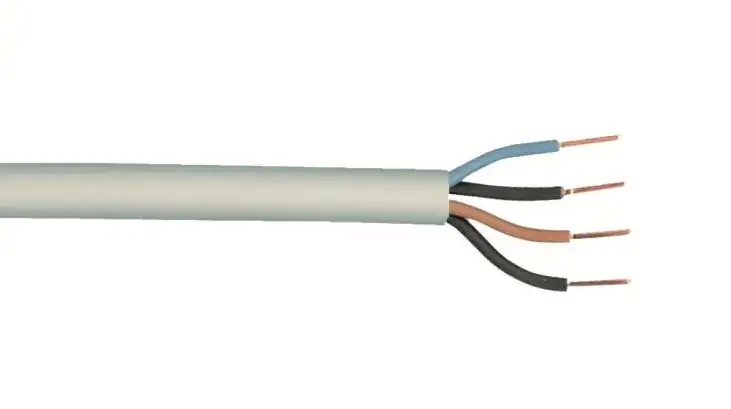 Feuchtraumleitung NYM-J 4 x 1,5 - 25 Meter, grau