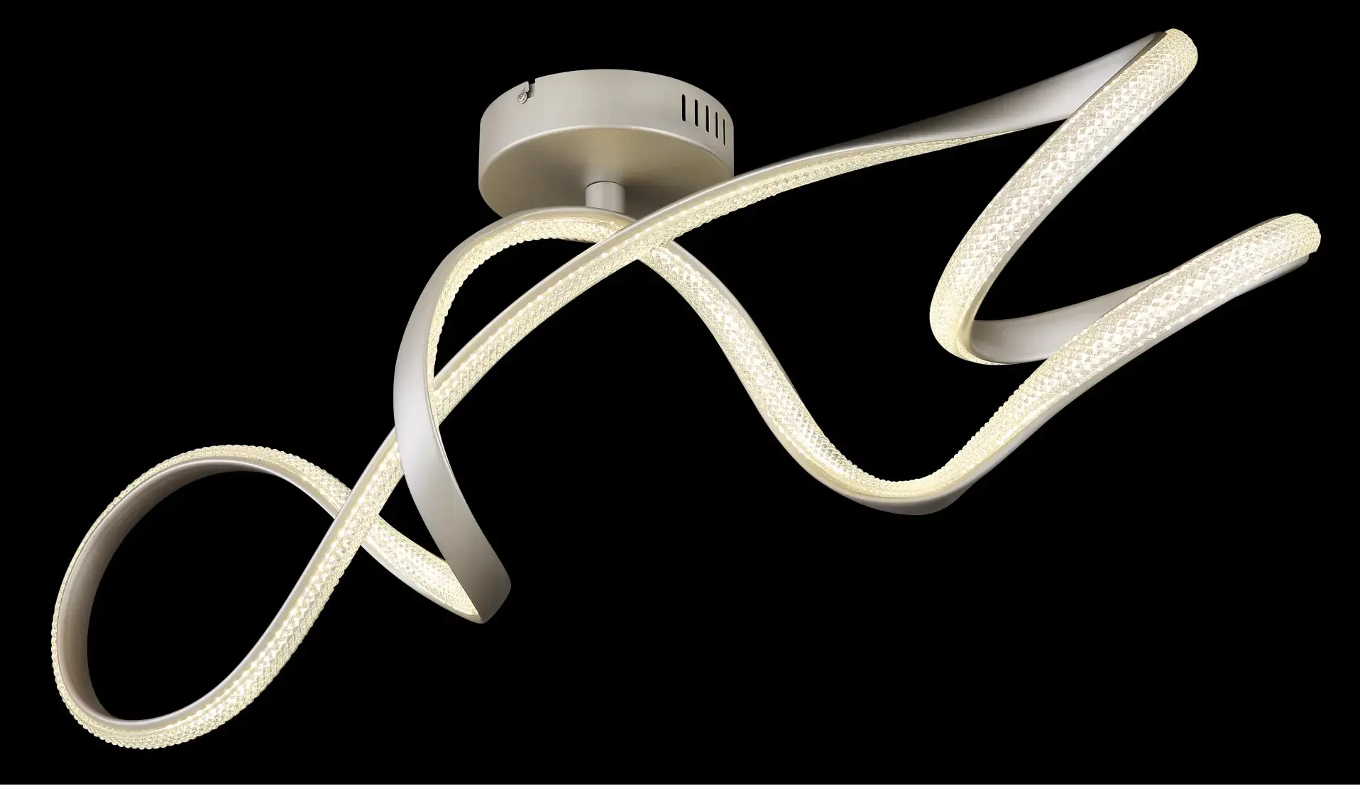 Globo LED-Deckenleuchte SWIRL nickel