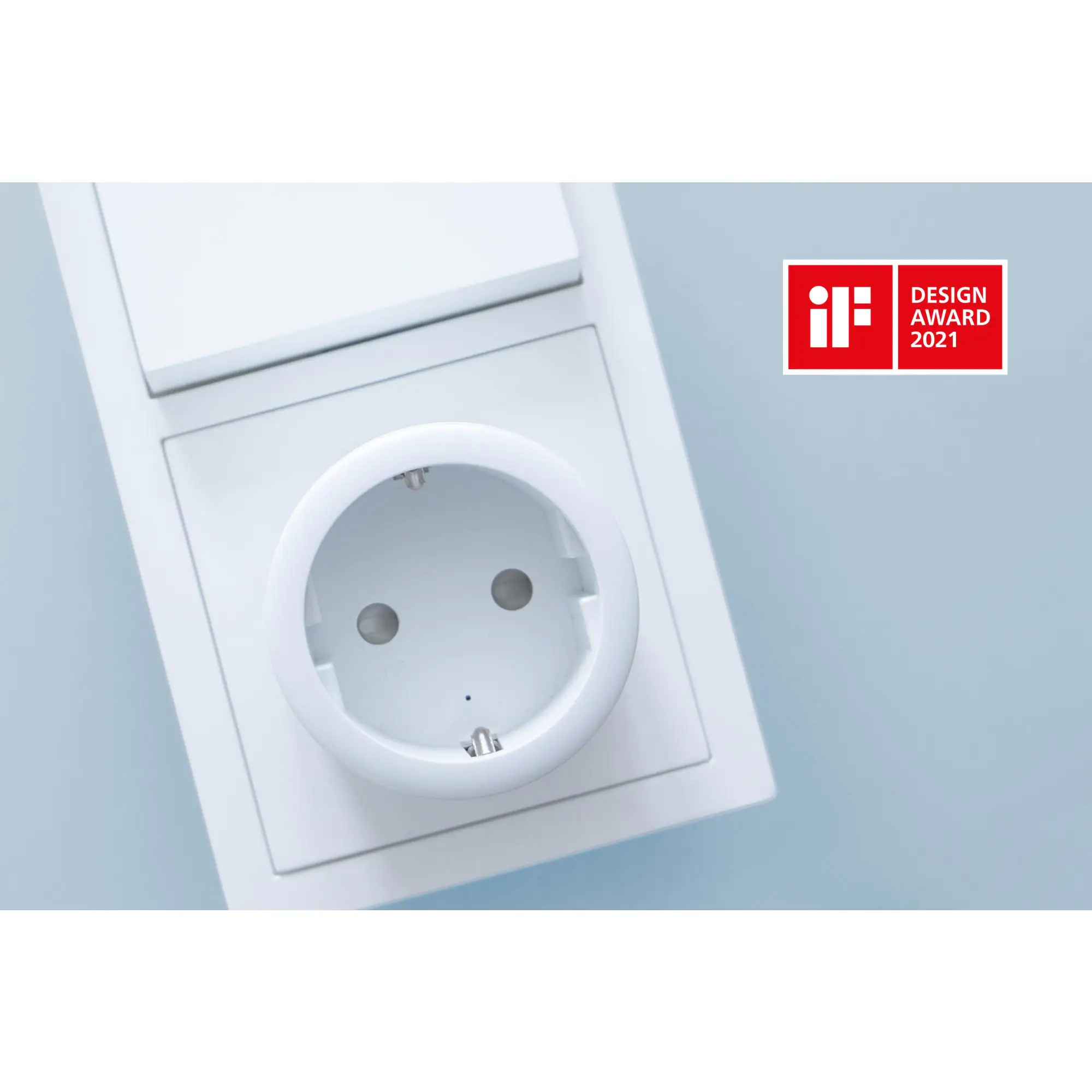 Design Funkfernschalter 3+1 mini rund 3 Steckdosen + 1 Fernbedienung