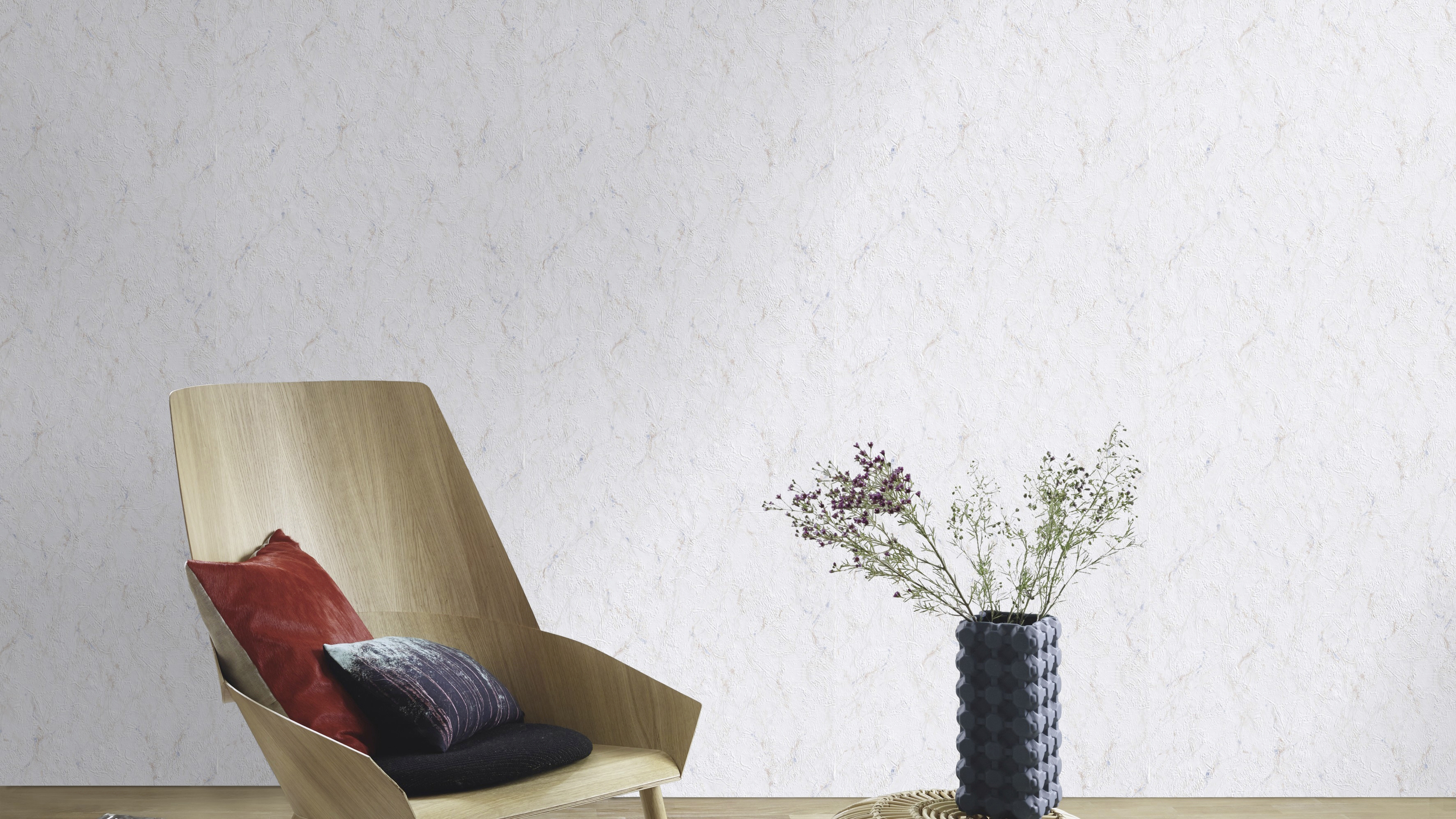 Rasch Papiertapete 868012 Basic muster weiß 10,05 x 0,53 m