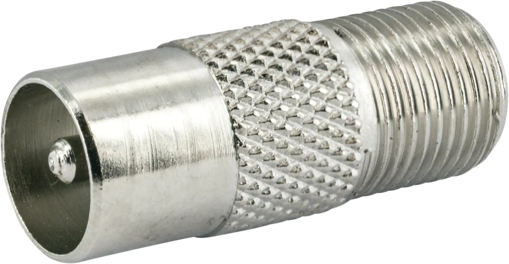 Schwaiger Koaxial Adapter UEST9330 531 silber, 1x F Buchse / 1x IEC Stecker