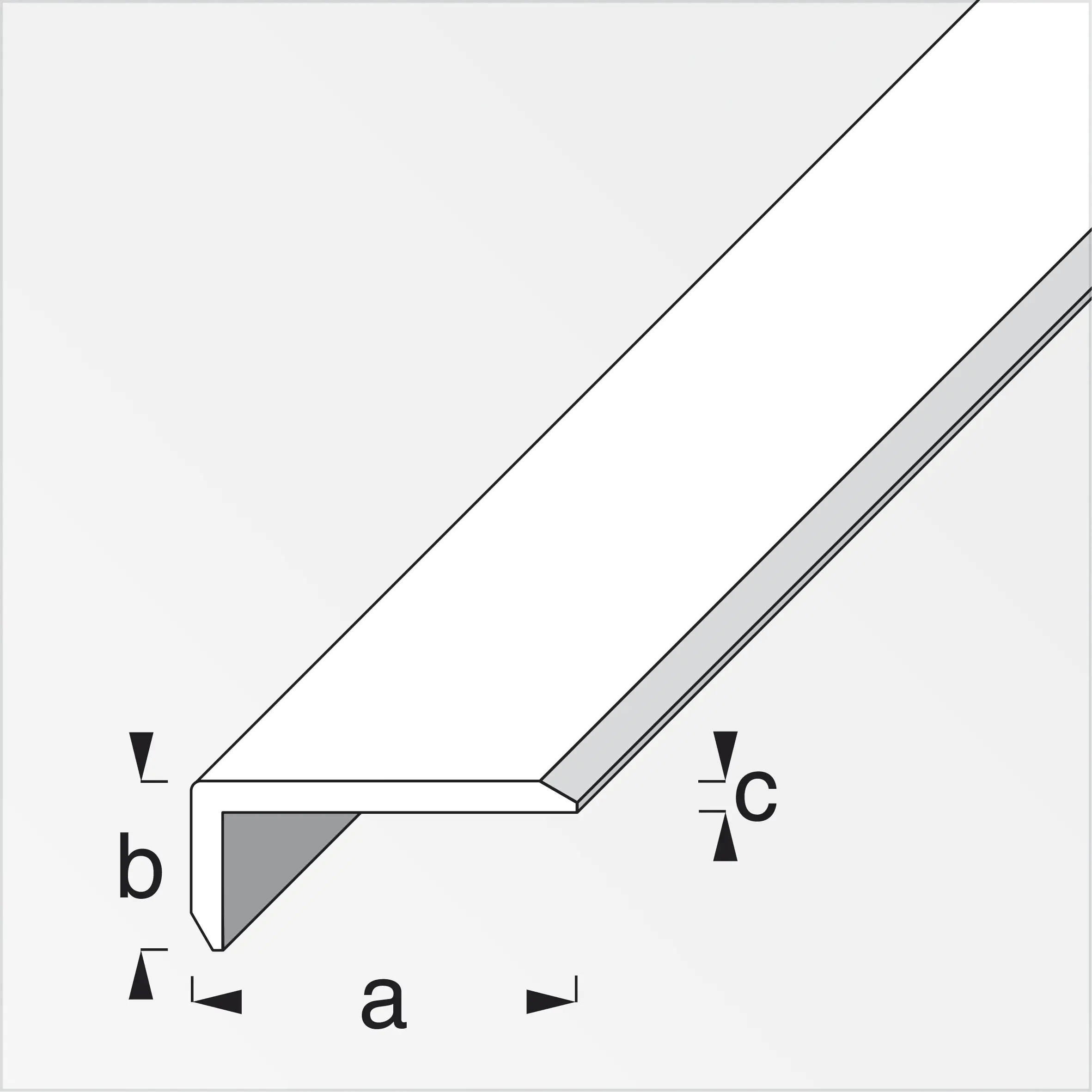 alfer Kantenschutz-Profil 2 m, 14 x 10 x 1.5 mm Aluminium eloxiert silber