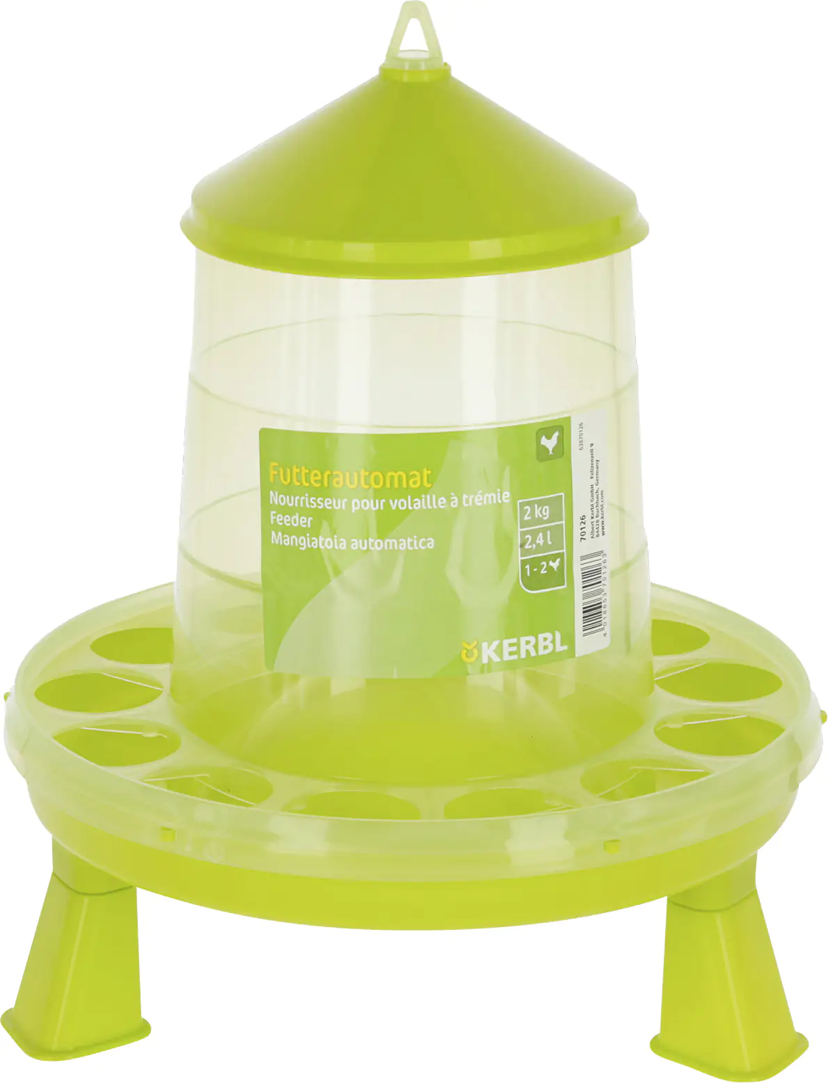 Kerbl Futterautomat für 2kg mit Füßen
