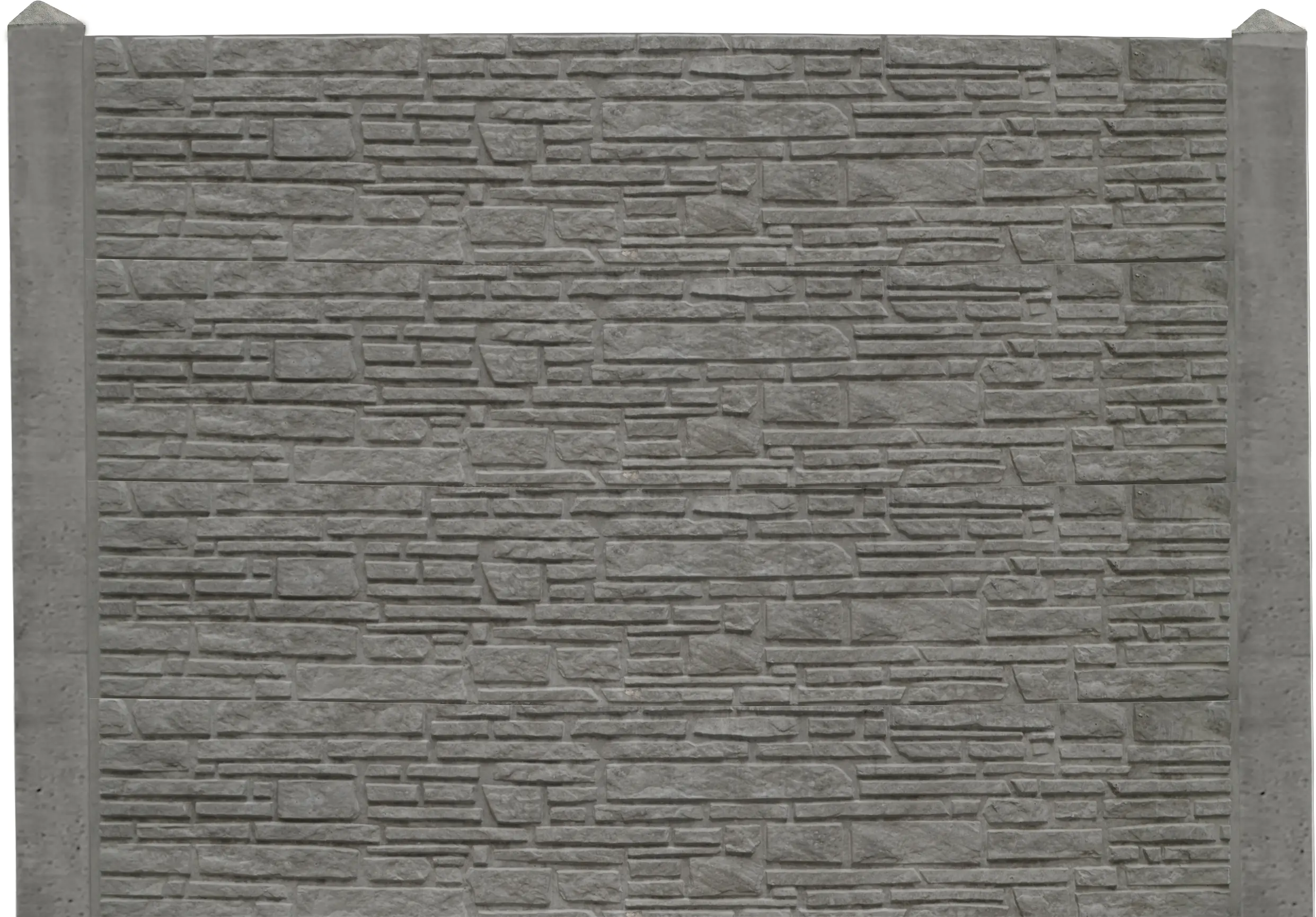 Betonzaun Erweiterungsset Montana S-Motiv mit Zwischenpfosten 193 cm 