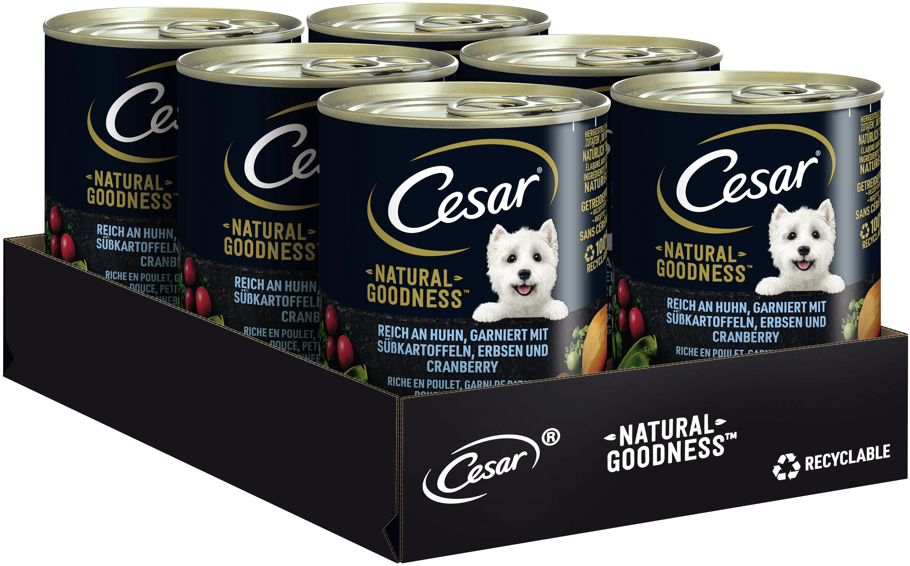 Cesar Natural Goodness Adult mit Huhn Hundefutter 400 g