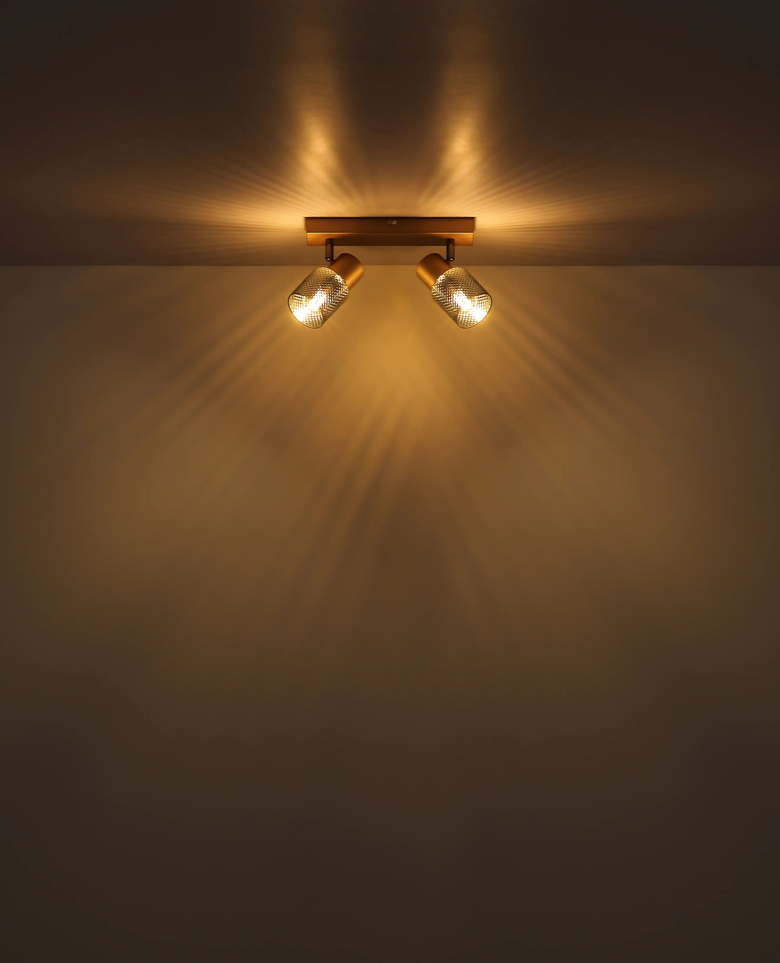 Globo 3er Spot Satella kaffeefarben matt 41 x 41 x 12,5 cm E14