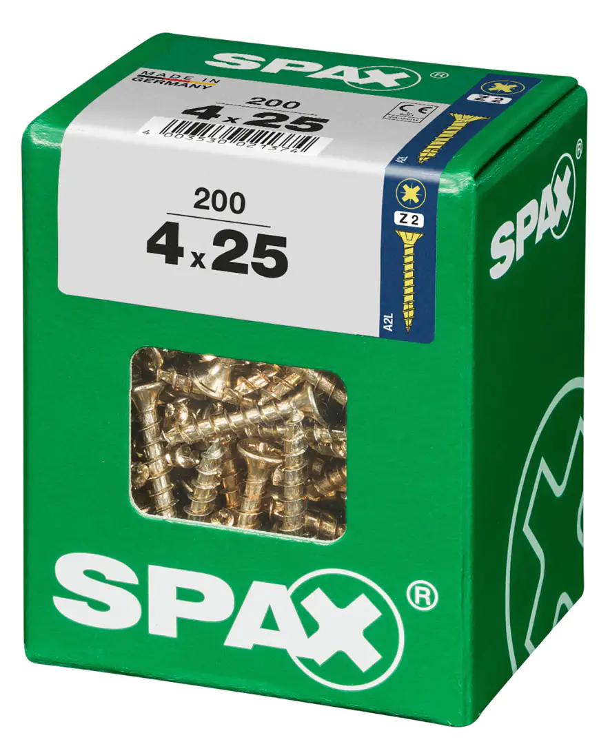 Spax Universalschrauben 4.0 x 25 mm PZ 2 - 200 Stk.