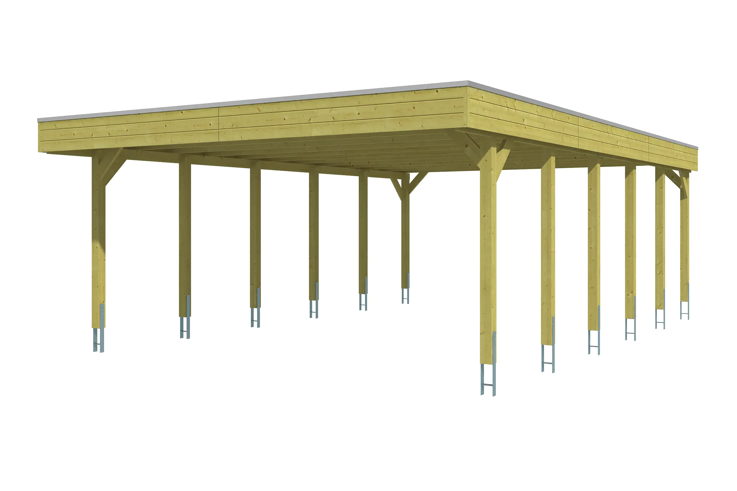 SKAN HOLZ Carport Friesland 557 x 860 cm mit EPDM-Dach