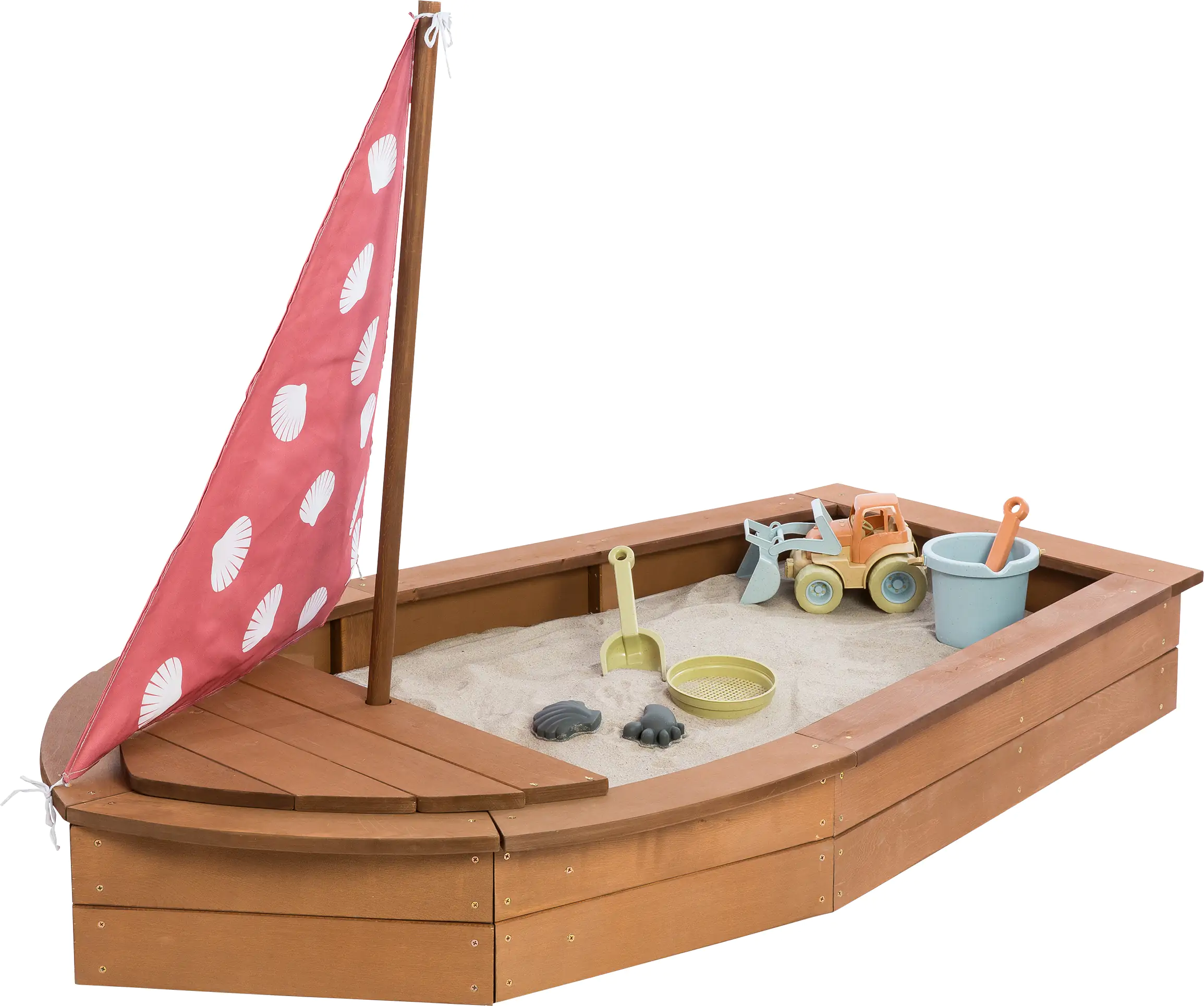 4047895800083_01 Muddy Buddy Sandkasten Seashell Diver 160 x 90 x 102 cm
