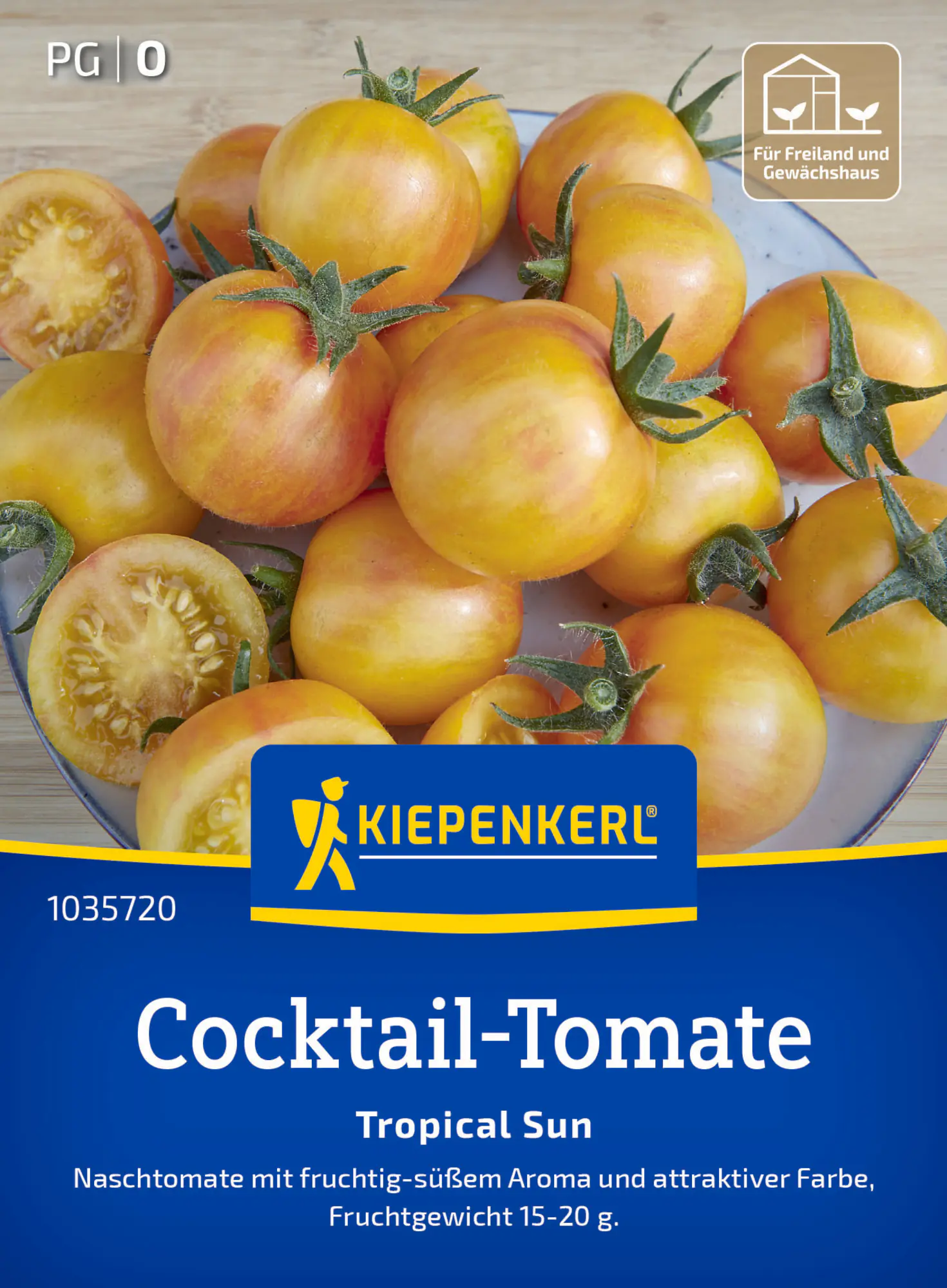 Kiepenkerl Saatgut Cocktail-Tomaten Tropical Sun F1 für ca. 6 Pflanzen