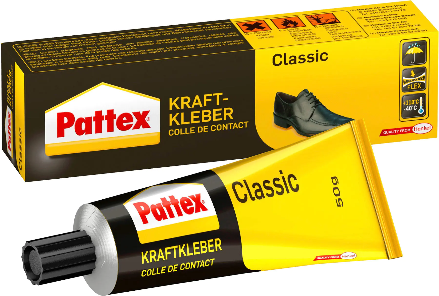 Pattex Kraftkleber Classic 50 g Tube, gelblich