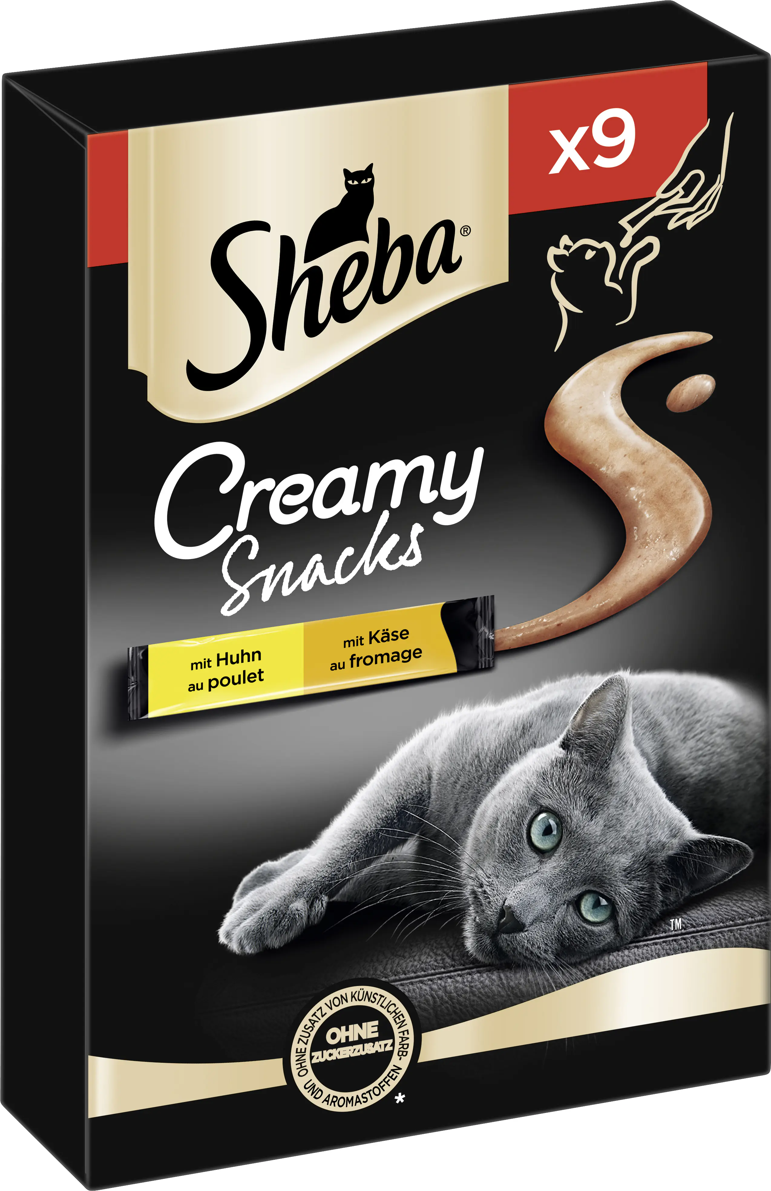 Sheba  Creamy Snacks Huhn & Käse Katzensnack 9 x 12g Sheba  Creamy Snacks Huhn & Käse Katzensnack 9 x 12g