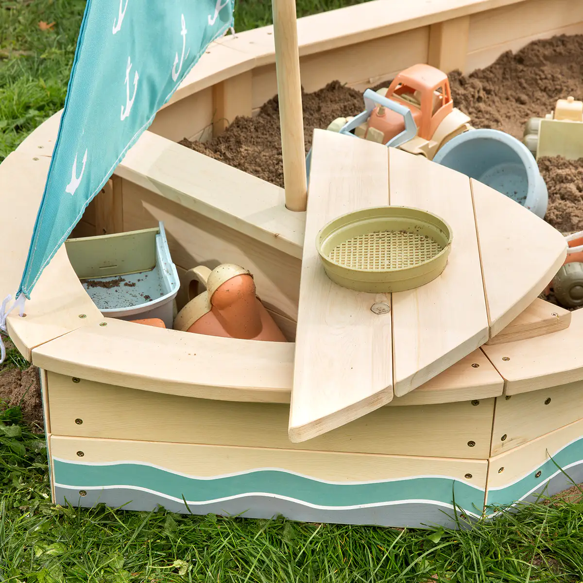 Muddy Buddy Sandkasten Anchor Lover 160 x 90 x 102 cm Muddy Buddy Sandkasten Anchor Lover 160 x 90 x 102 cm