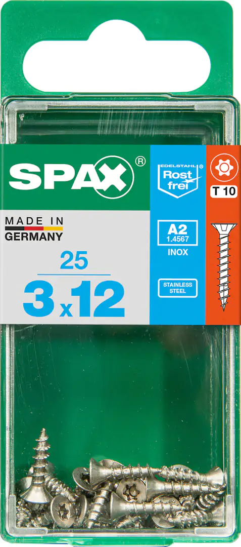 Spax Universalschrauben 3.0 x 12 mm TX 10 - 25 Stk.