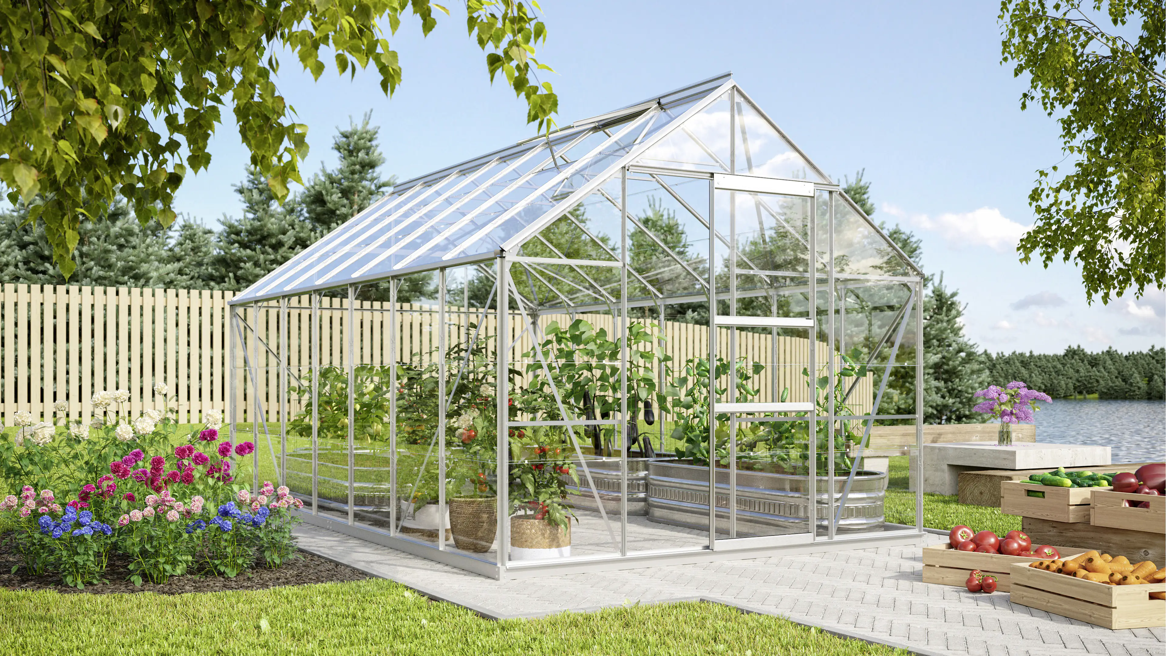 Vitavia Gewächshaus Merkur 11500 254 x 441 cm 3 mm Sicherheitsglas Vitavia Gewächshaus Merkur 11500 254 x 441 cm 3 mm Sicherheitsglas