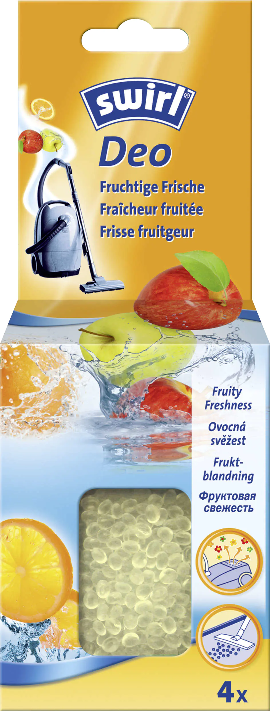 Swirl Deo Perlen für Staubsauger Fruchtige Frische 4 Portionen