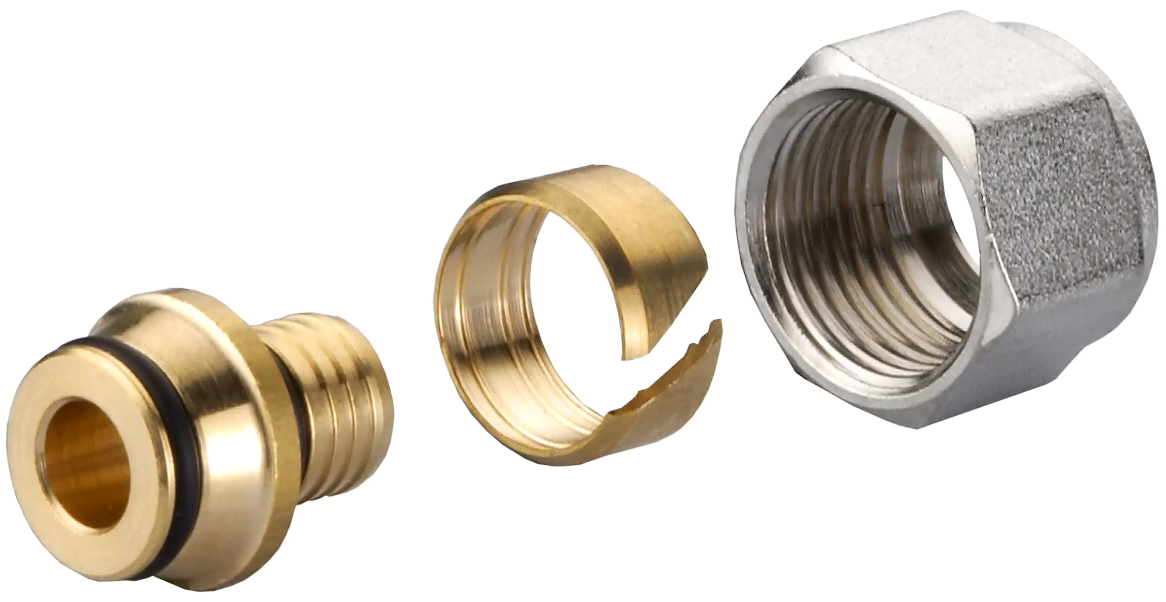 4035300820221 Cornat Schraub-Adapter komplett ø 16 mm 3/4" IG Messing vernickelt