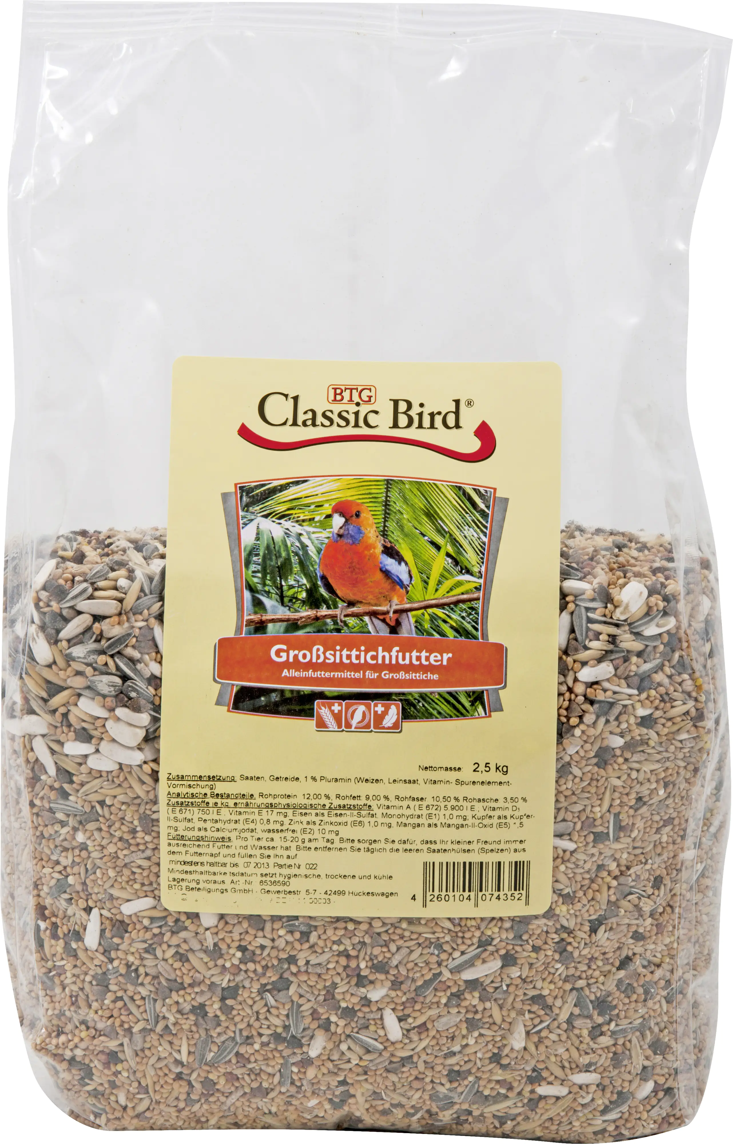 Classic Bird Großsittichfutter 2,5 kg
