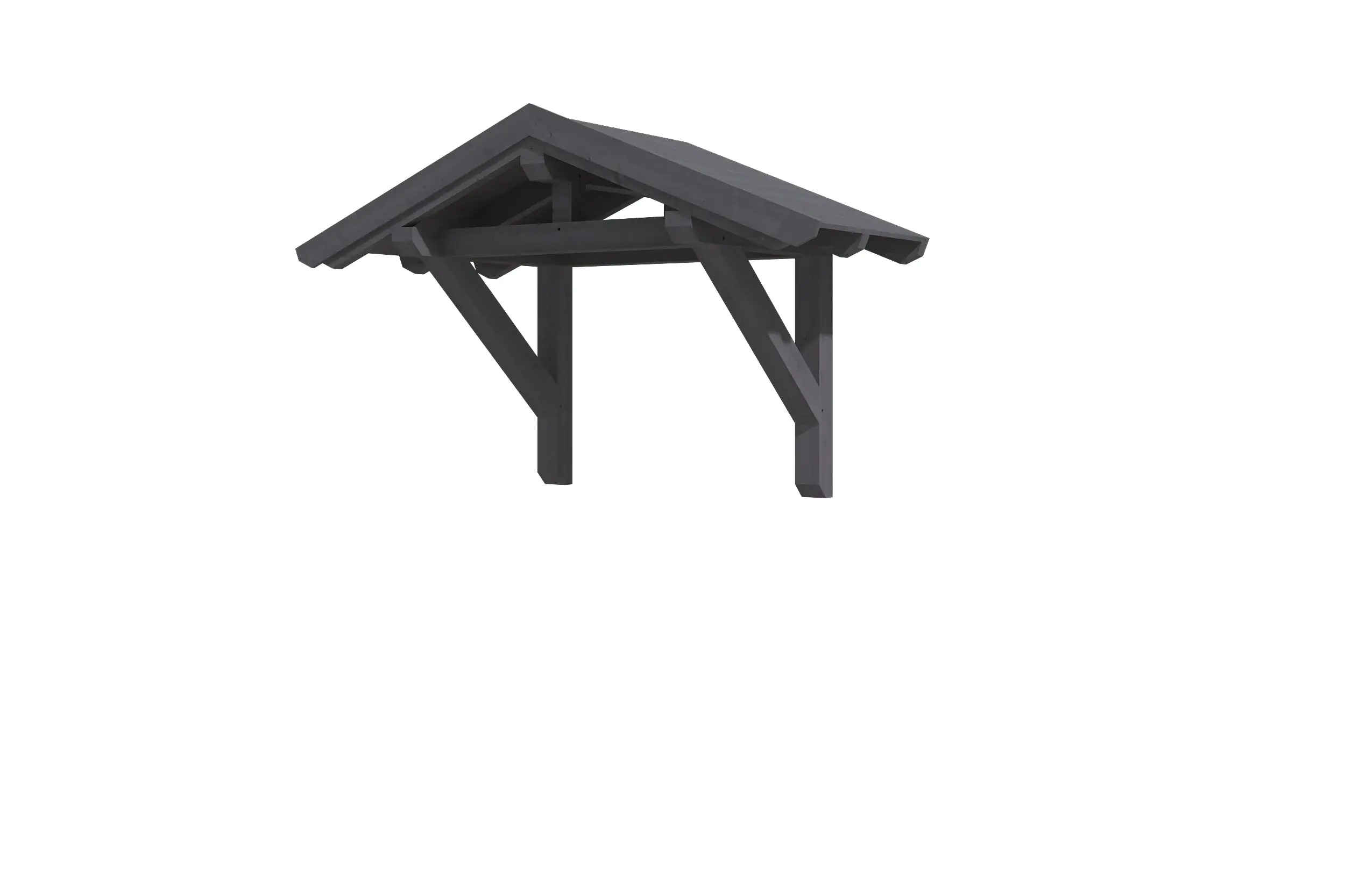 4018211029440 SKAN HOLZ Vordach Siegen Typ 1 247 x 116 cm, lasiert in Schiefergrau