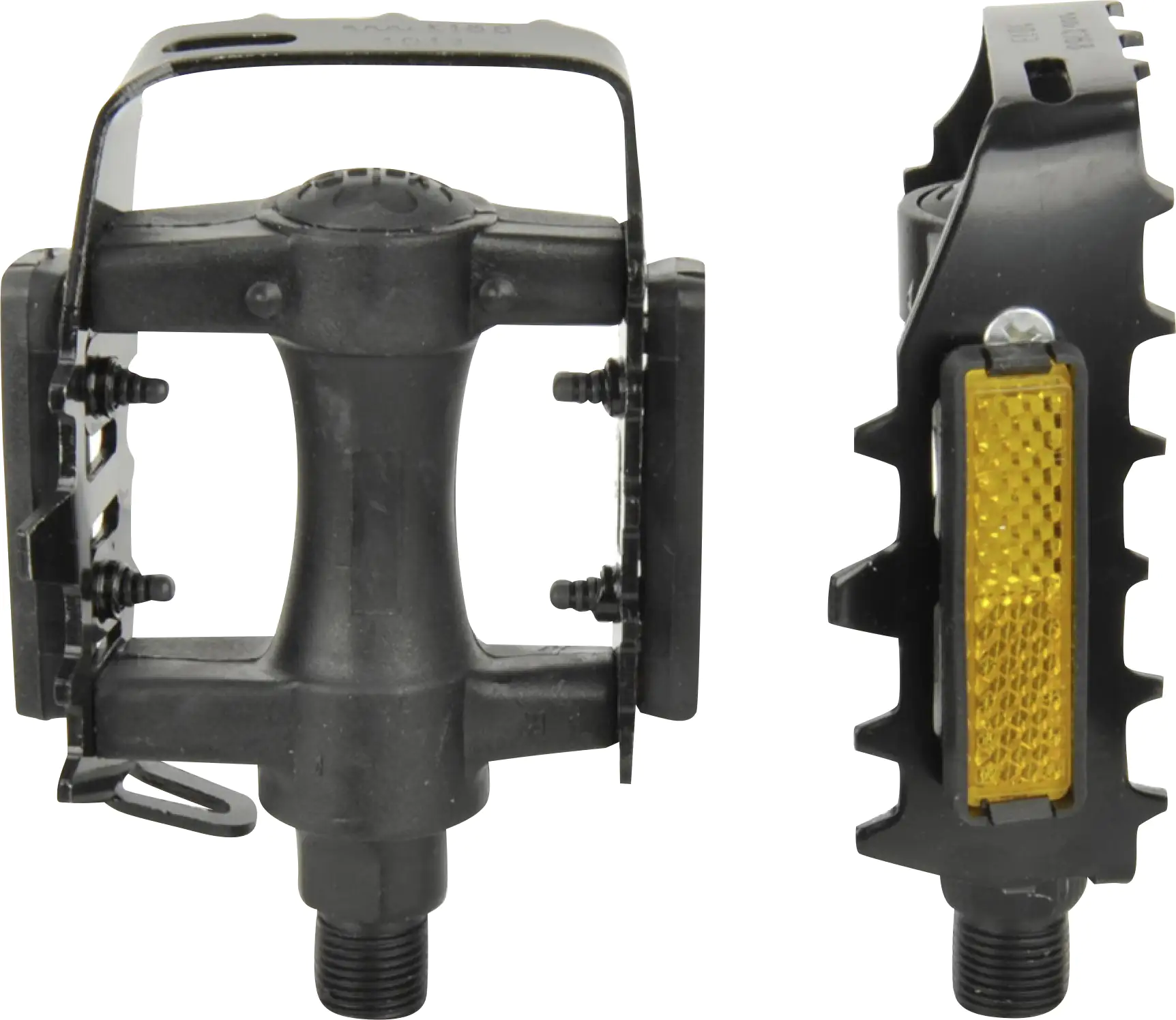 Fischer Pedale Mountainbike mit Reflektoren Alu schwarz