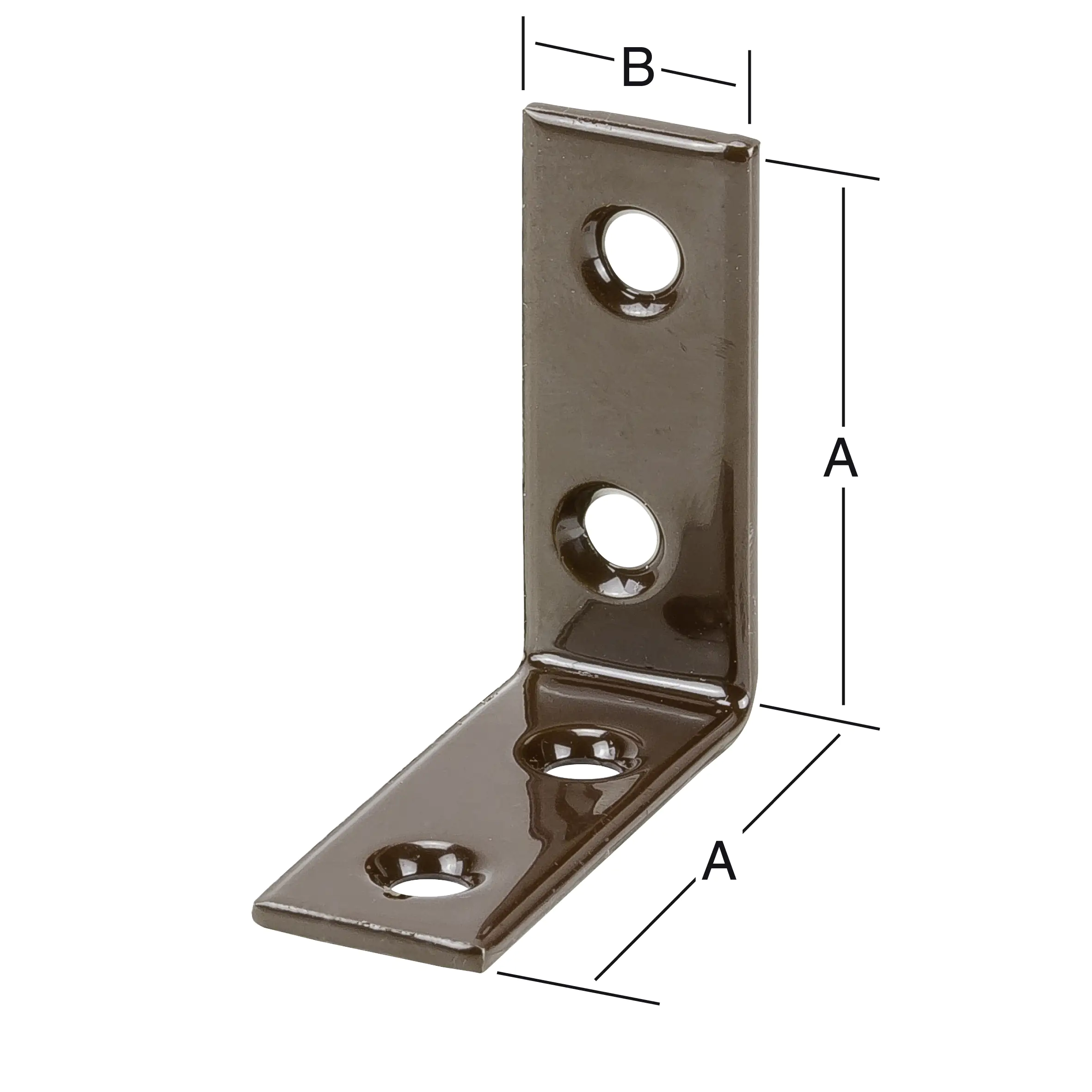 Vormann Stuhlwinkel 25x25x15 mm Stahl braun - 1 Stück