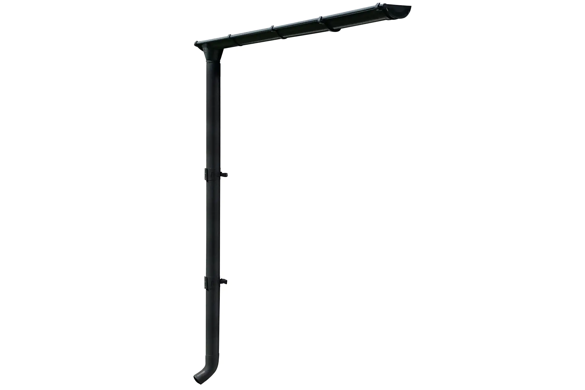 SKAN HOLZ Regenrinnen-Set 251 cm, Stahl, verzinkt u. anthrazit beschichtet