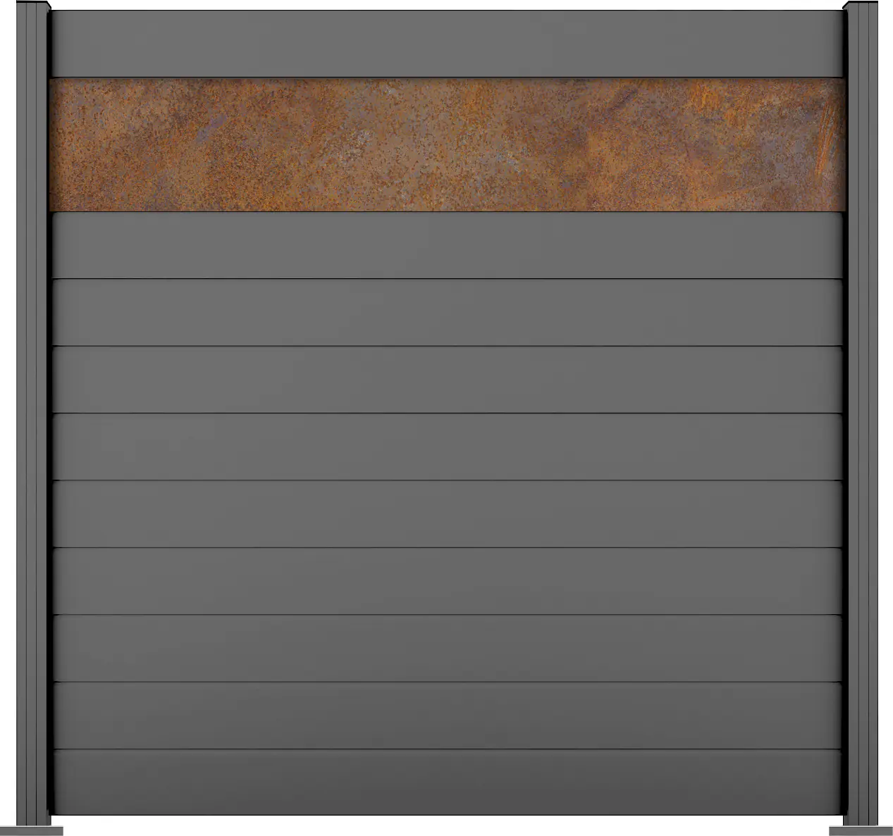 Ambiente Alu-Zaun Grundset Paneel 150 grau 187 x 184,2 cm 68 mm Ambiente Alu-Zaun Grundset Paneel 150 grau 187 x 184,2 cm 68 mm