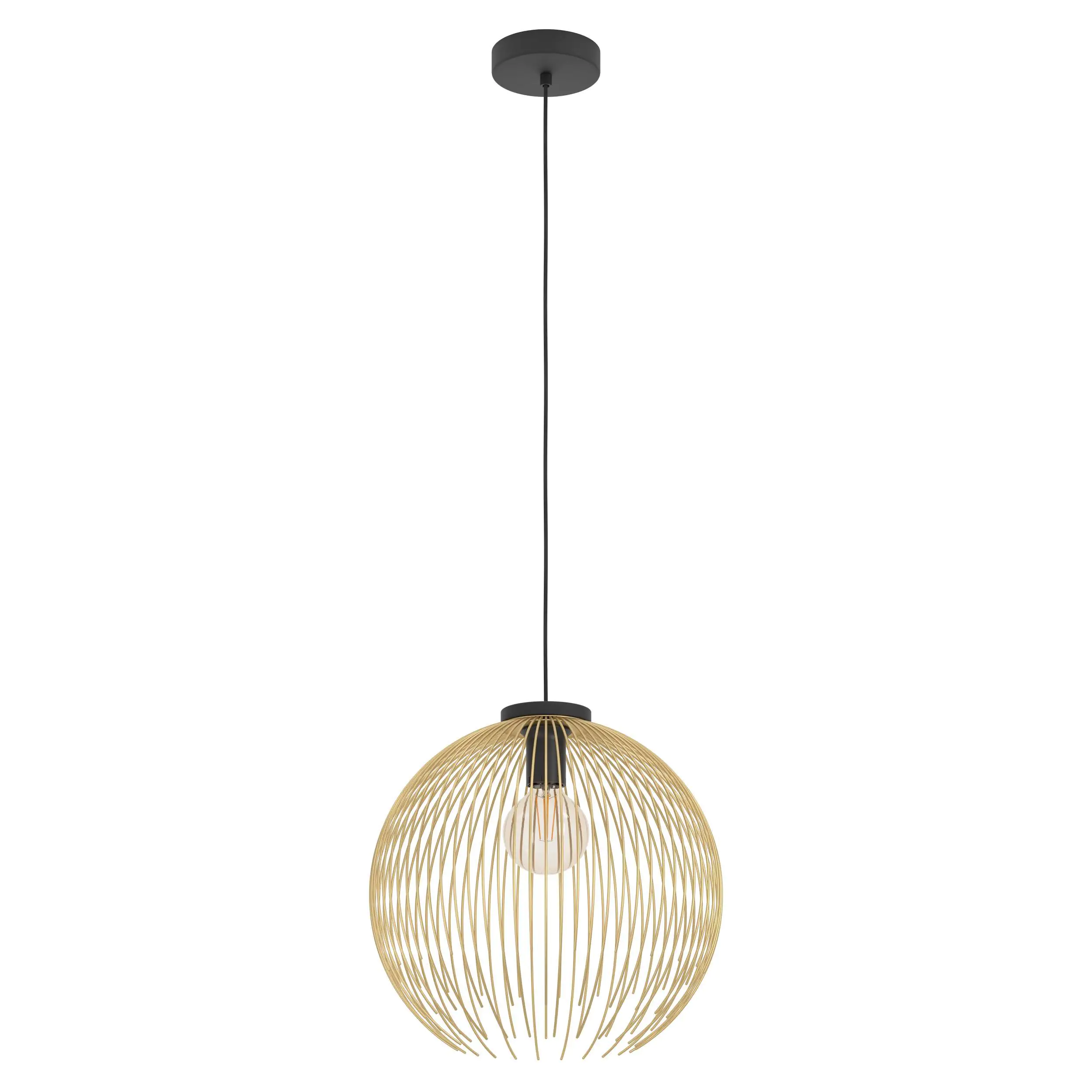 Eglo Hängeleuchte Venezuela schwarz gold 40 x 110 cm E27 Eglo Hängeleuchte Venezuela schwarz gold 40 x 110 cm E27